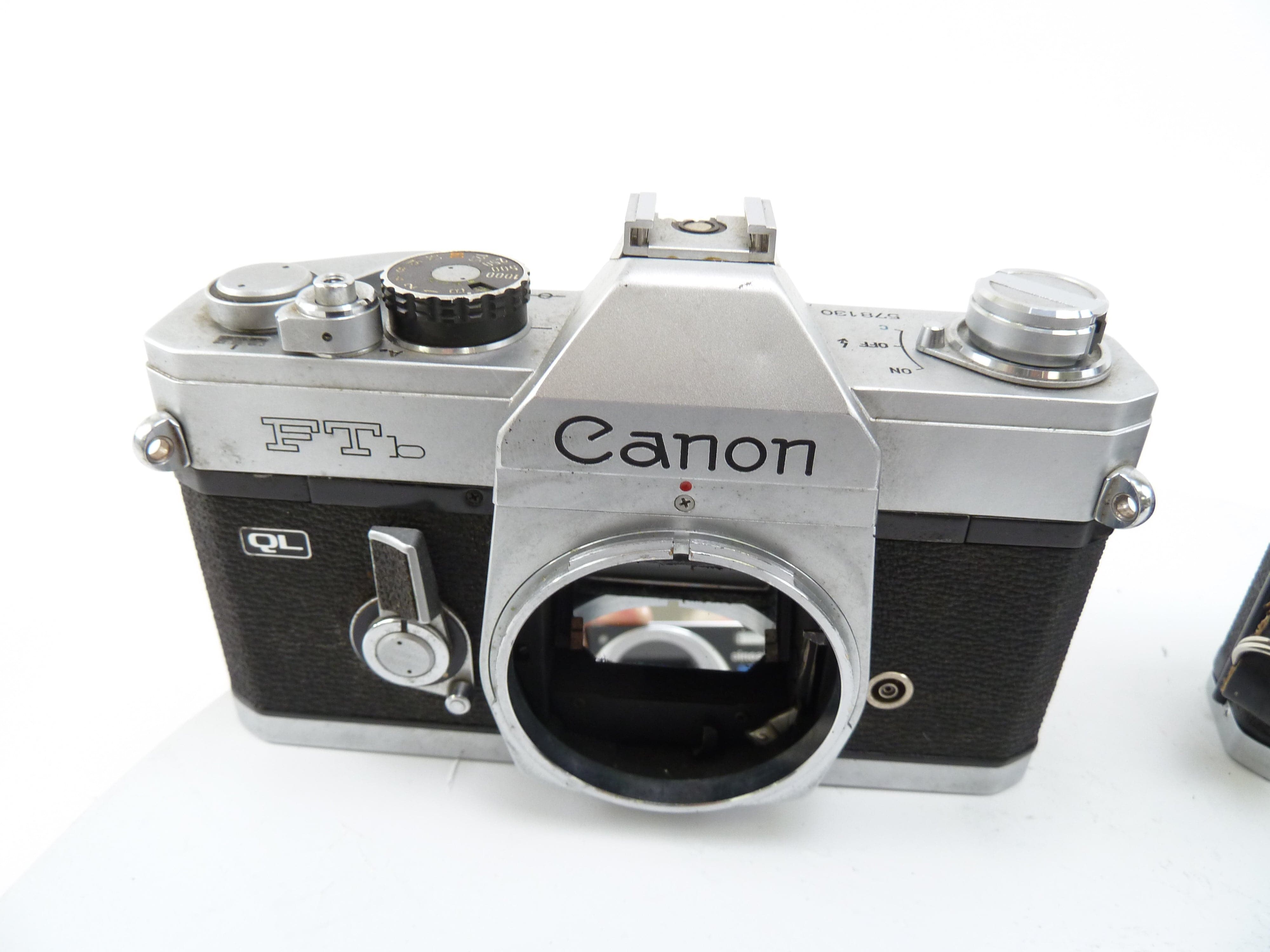 Canon Chrome FTB and FT Camera Bodies being sold AS IS for PARTS ONLY