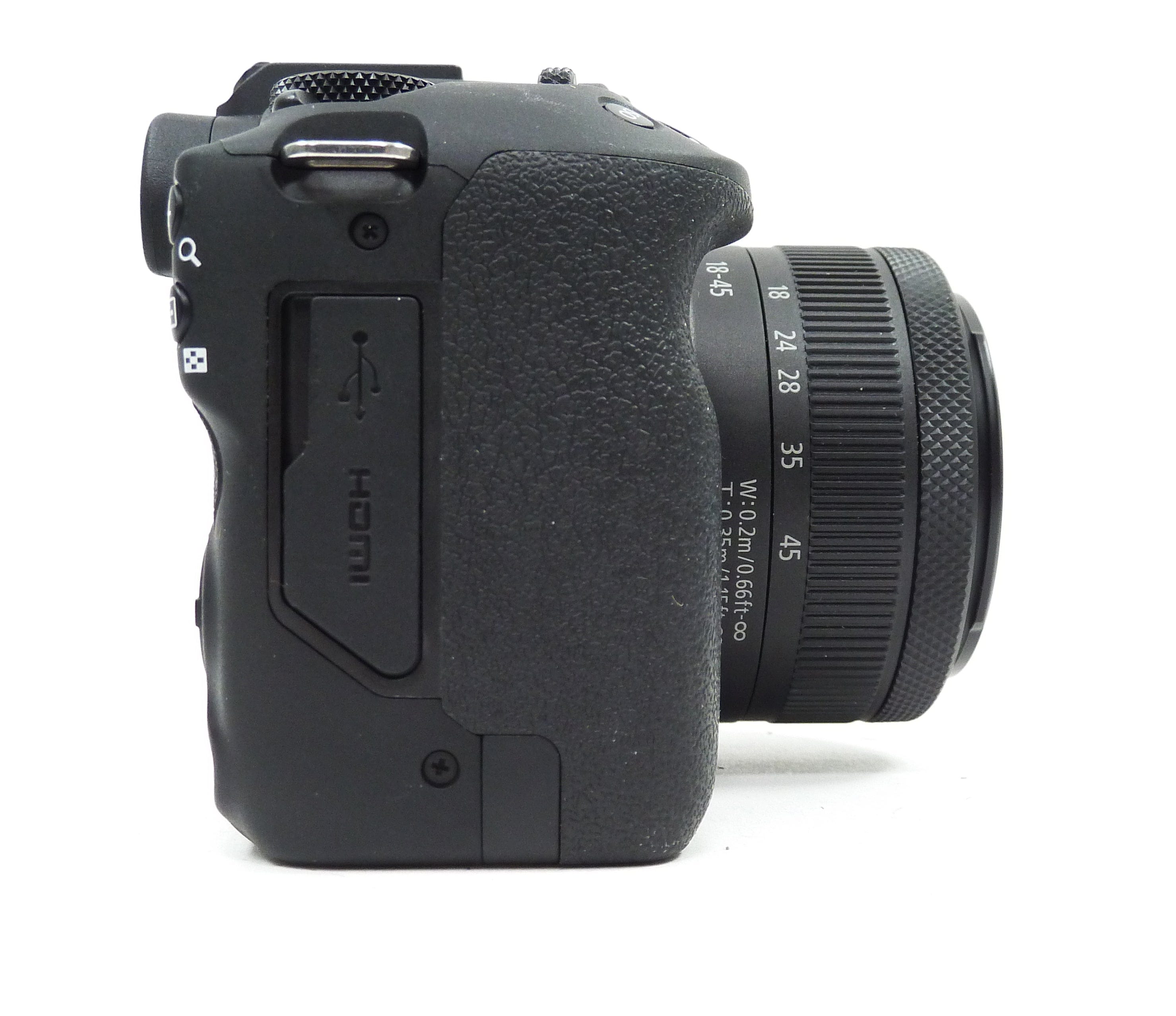 Canon EOS R50 with 18-45mm f/4.5-6.3 IS STM Lens with Shutter Count < 1,000 (1%)