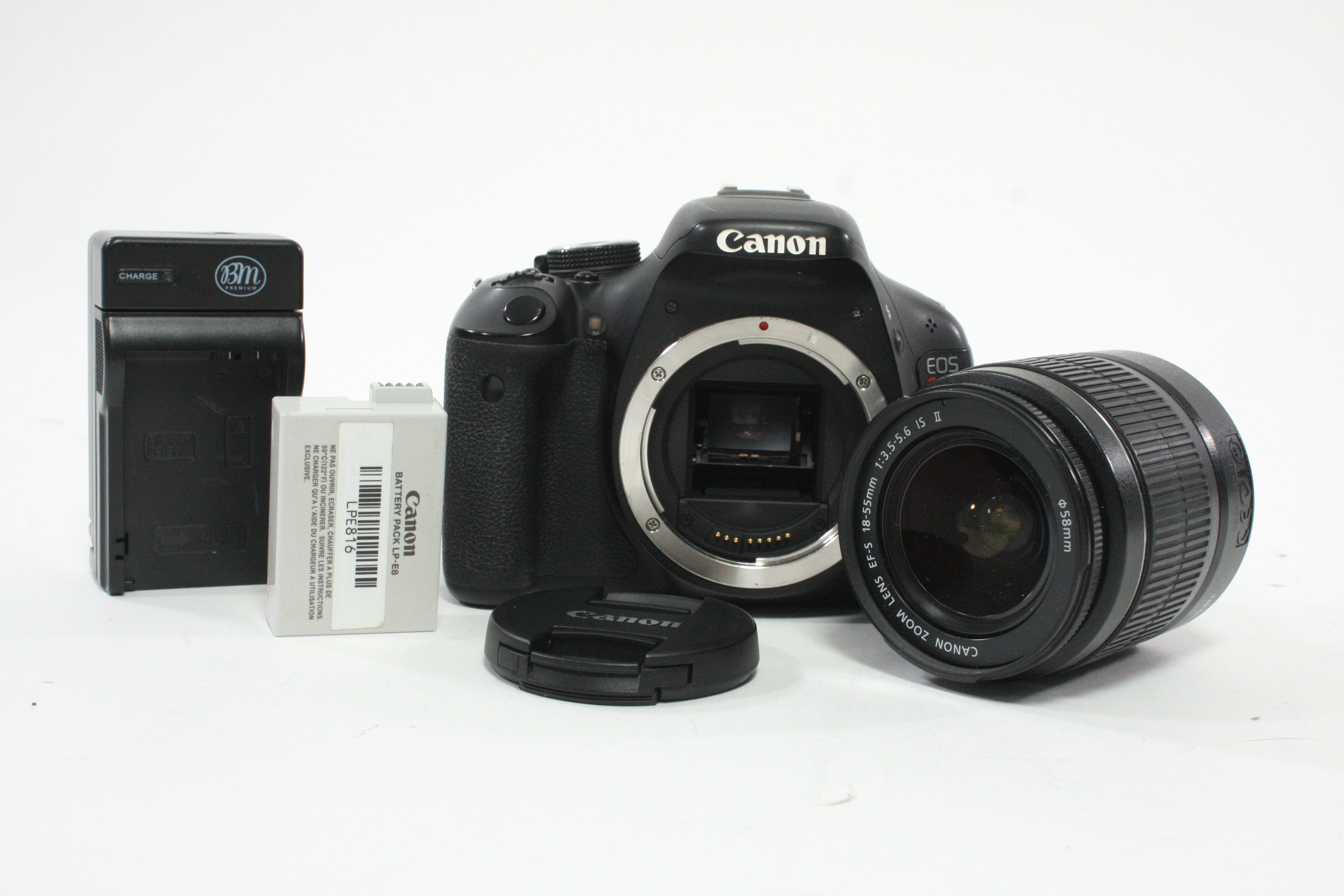 Canon EOS Rebel T3i DSLR Camera with 18-55mm f/3.5-5.6 IS II EF Lens with a Shutter Count of 35,026
