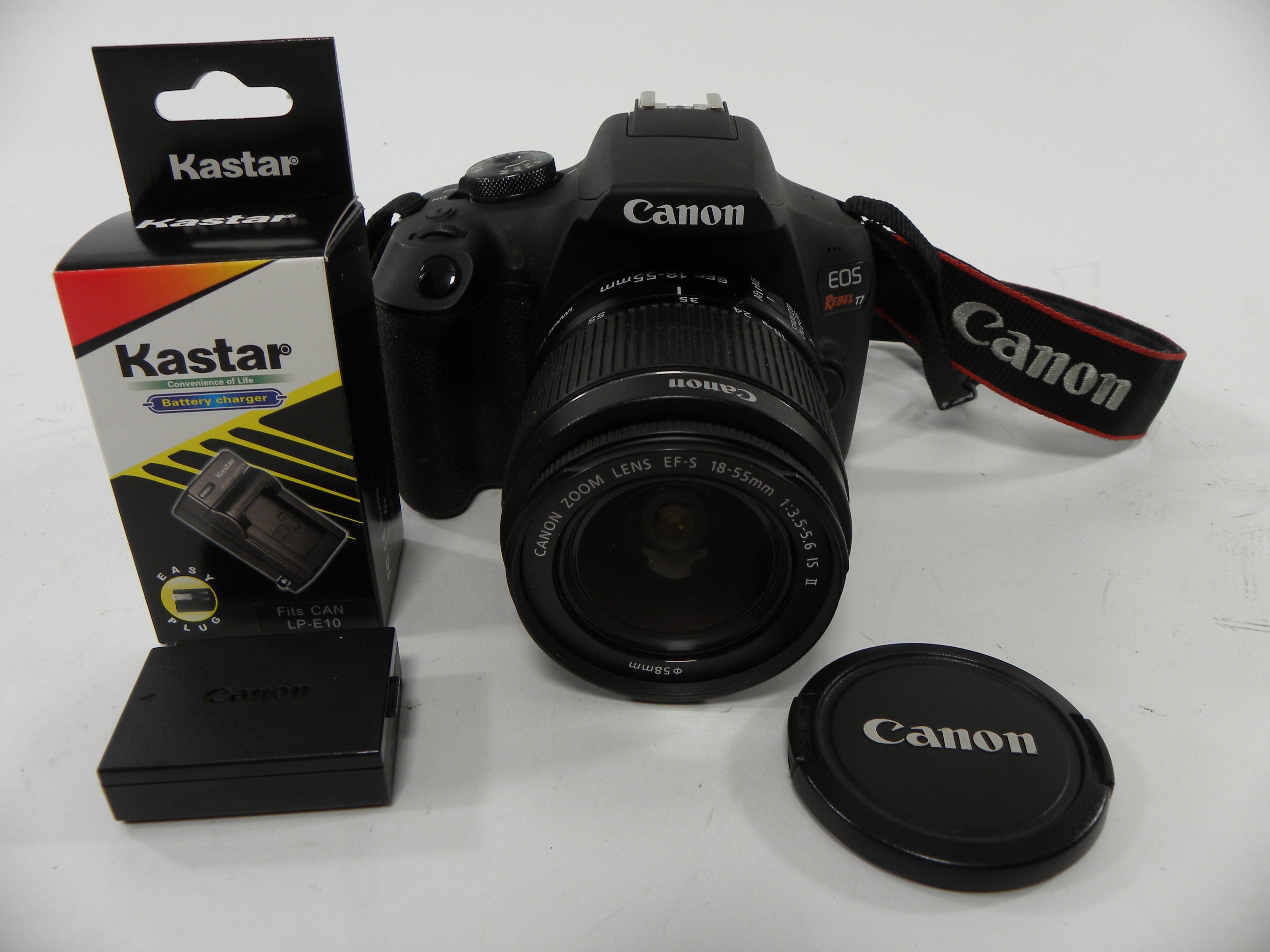 Canon EOS Rebel T7 24.1mp Digital SLR w/EF-S 18-55mm f3.5-5.6 IS II