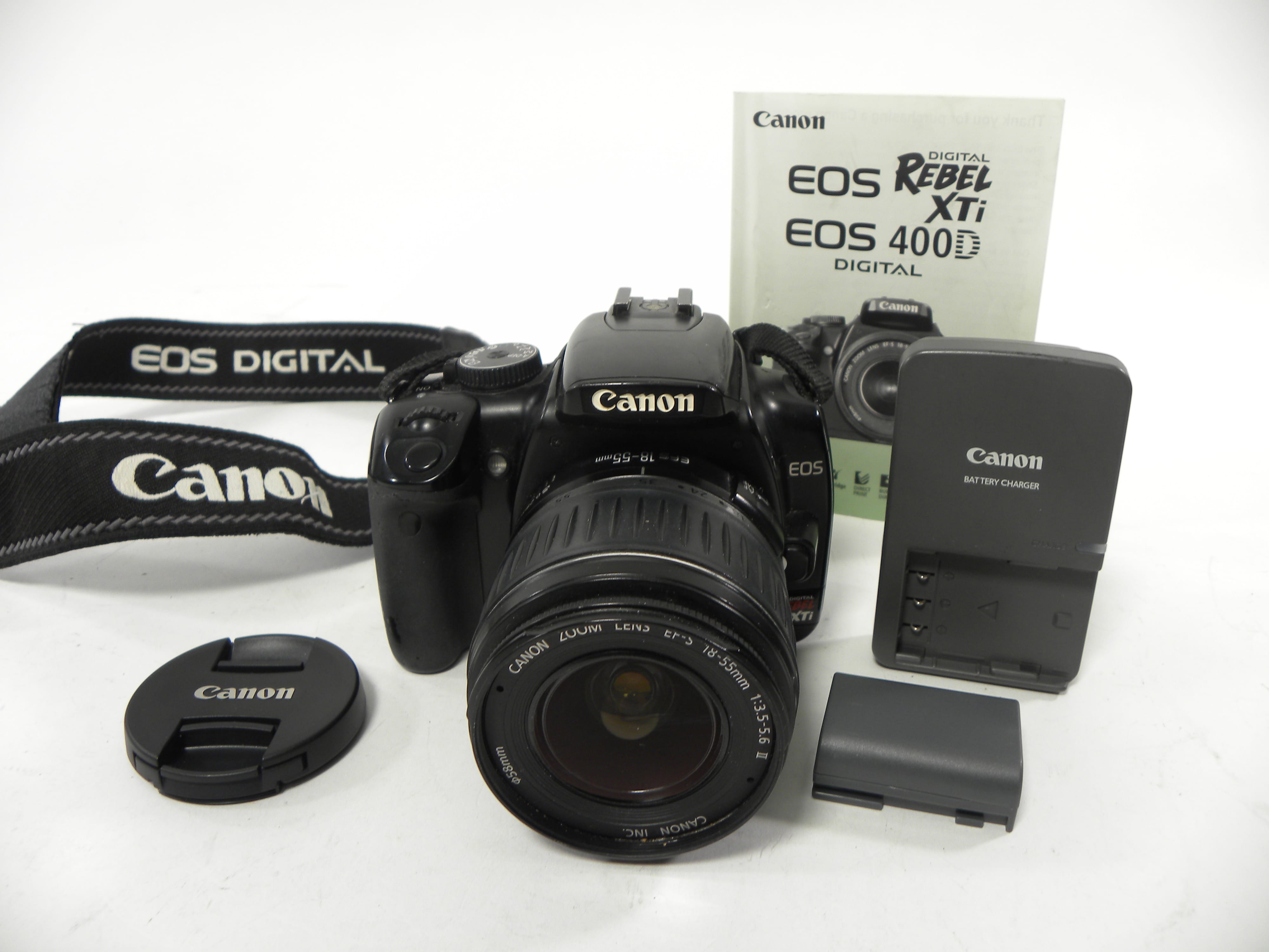 Canon EOS Rebel XTi 10.1mp digital SLR w/EF-S 18-55mm f3.5-5.6 II