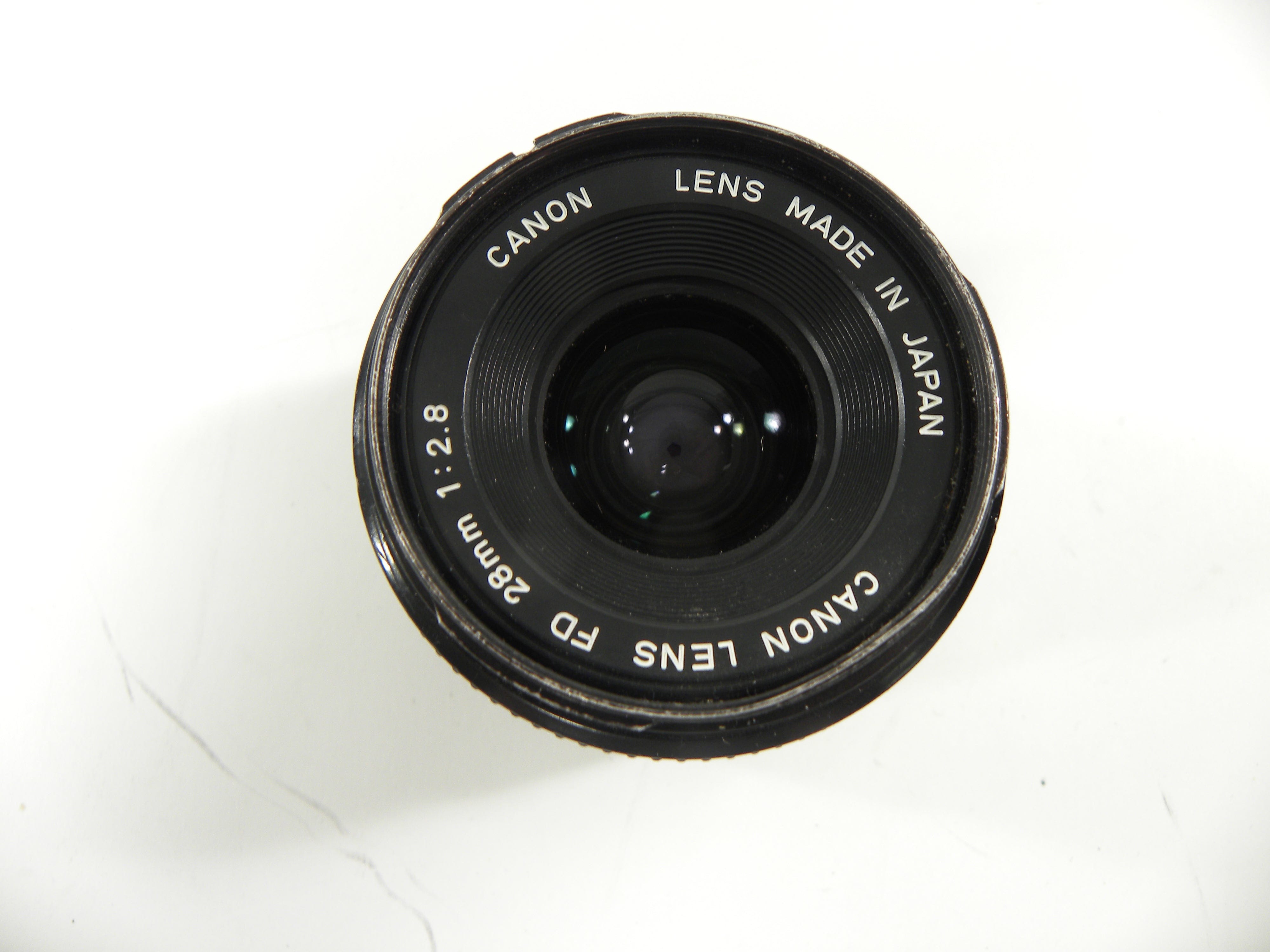 Canon FD 28mm f2.8 lens