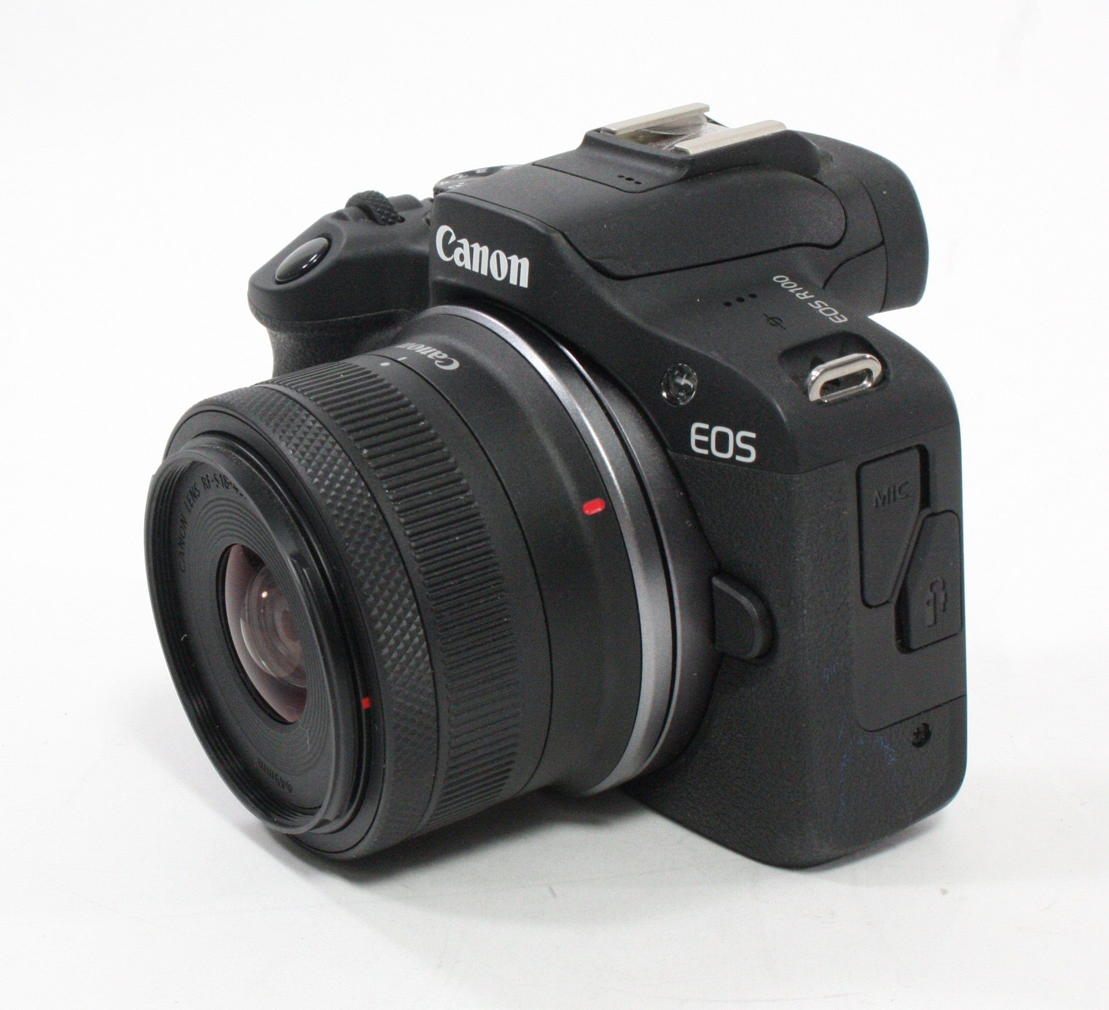 Canon R100 Mirrorless Digital Camera with 18-45mm f/4.5-5.6 IS STM Lens with Shutter Count (less than) 1,000