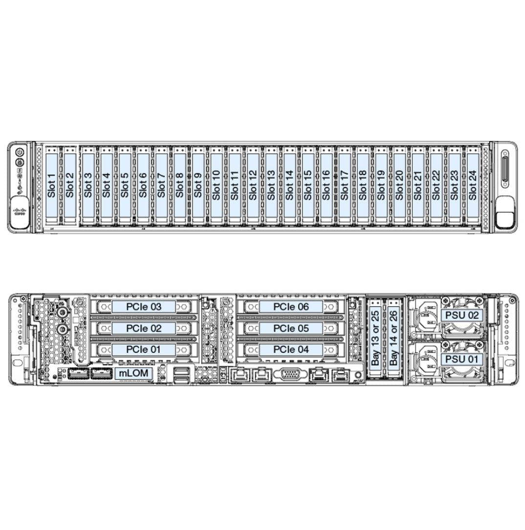 Cisco Hyperflex Edge HX240C M6 All-Flash 24SFF Chassis | HXAF-E-240C-M6SX