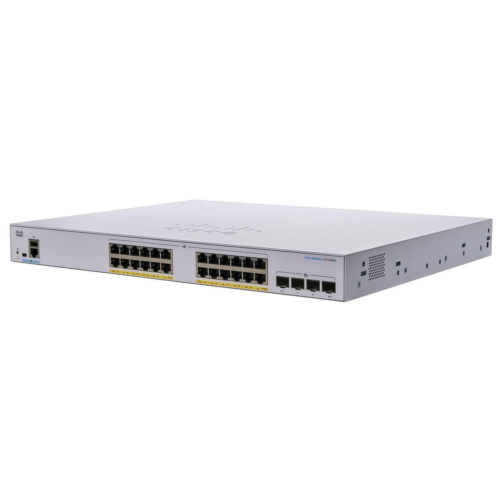 Cisco 24x 10/100/1000 Ethernet PoE+ ports and 195W PoE budget, 4x 10G SFP+ uplinks Switch - C1000-24P-4X-L New