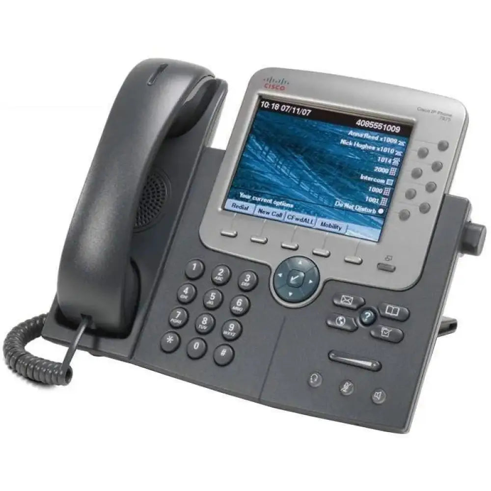 Cisco CP-7975G Unified IP Phone 8-Line Color Touchscreen Gigabit PoE - Refurbished