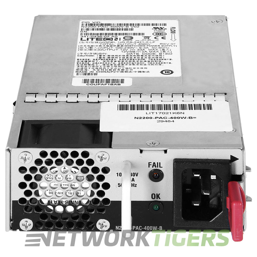 NEW Cisco N2200-PAC-400W-B 400W AC Front-to-Back Airflow Switch Power Supply