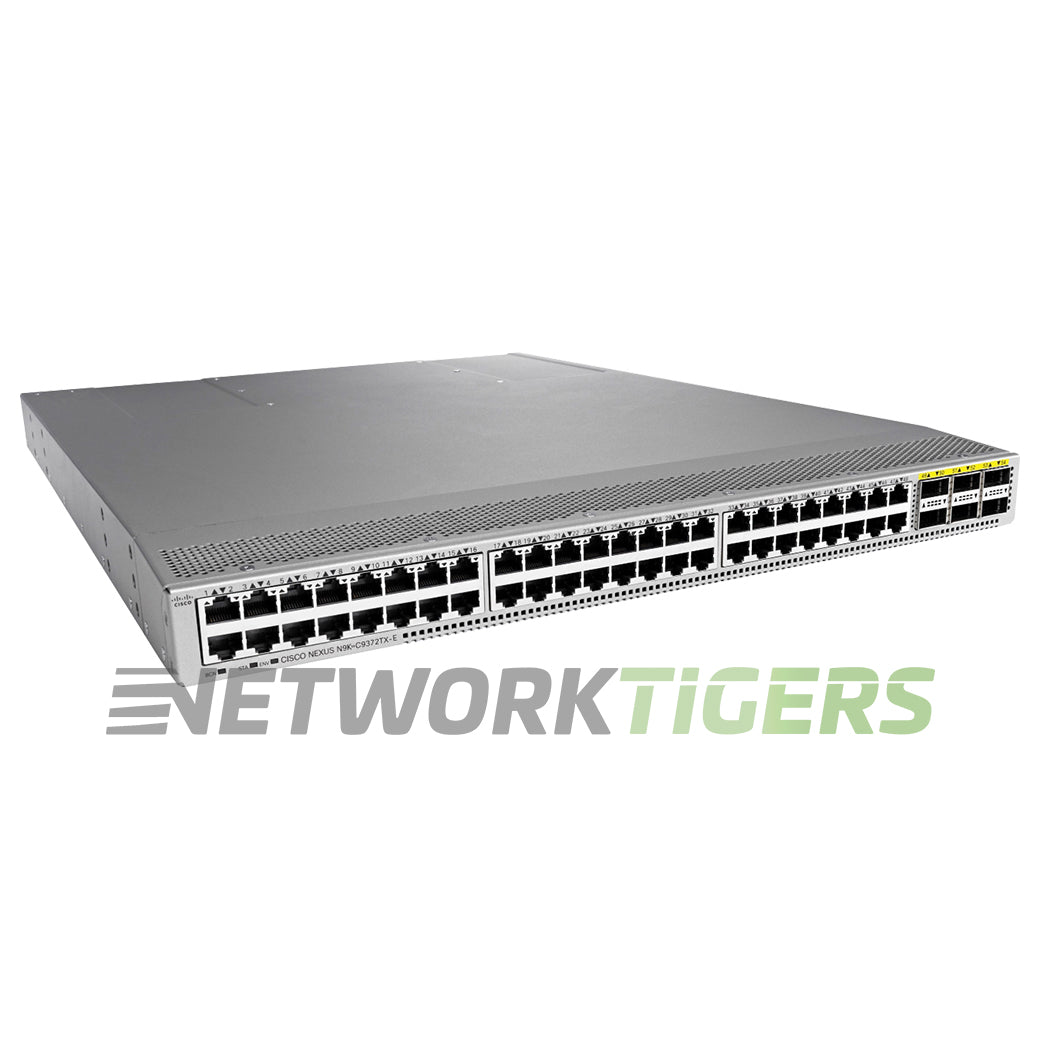 NEW Cisco N9K-C9372TX-E 48x 10GB Copper 6x 40GB QSFP+ Back-to-Front Air Switch