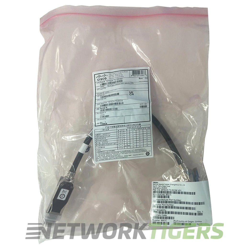 NEW Cisco STACK-T3-50CM Catalyst 9300 Series 50cm Switch Stacking Cable