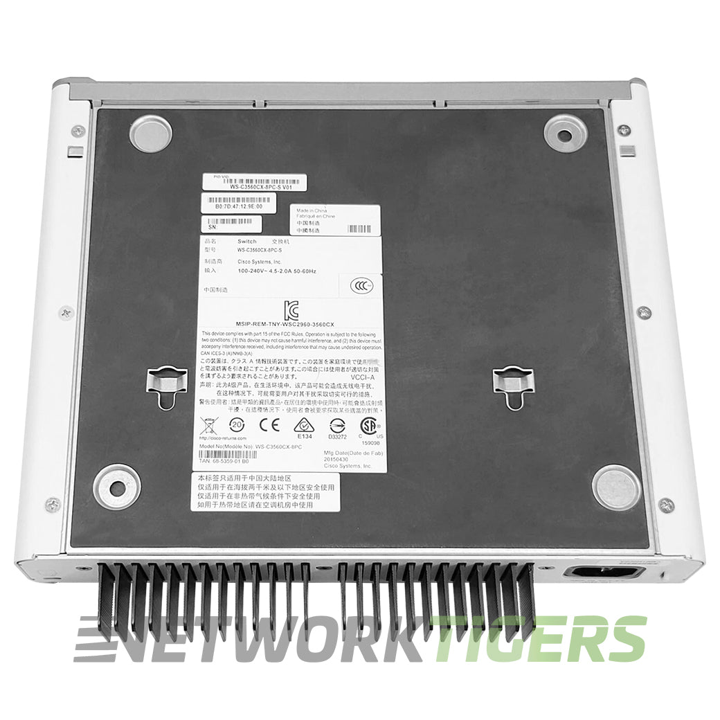 NEW Cisco WS-C3560CX-8PC-S 10x 1GB (8x PoE+) RJ45 2x 1GB SFP Switch