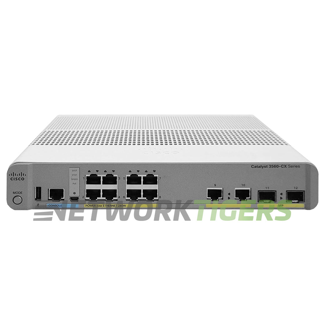 NEW Cisco WS-C3560CX-8PC-S 10x 1GB (8x PoE+) RJ45 2x 1GB SFP Switch