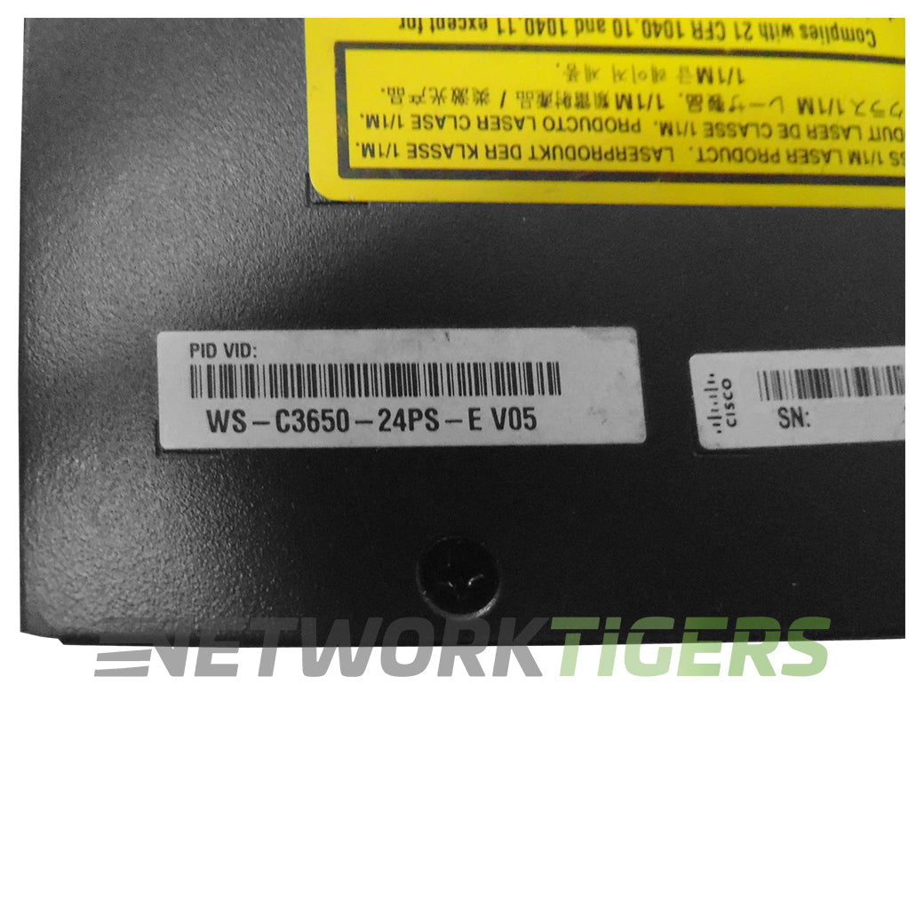 Cisco WS-C3650-24PS-E 24x 1GB PoE+ RJ45 4x 1GB SFP Switch