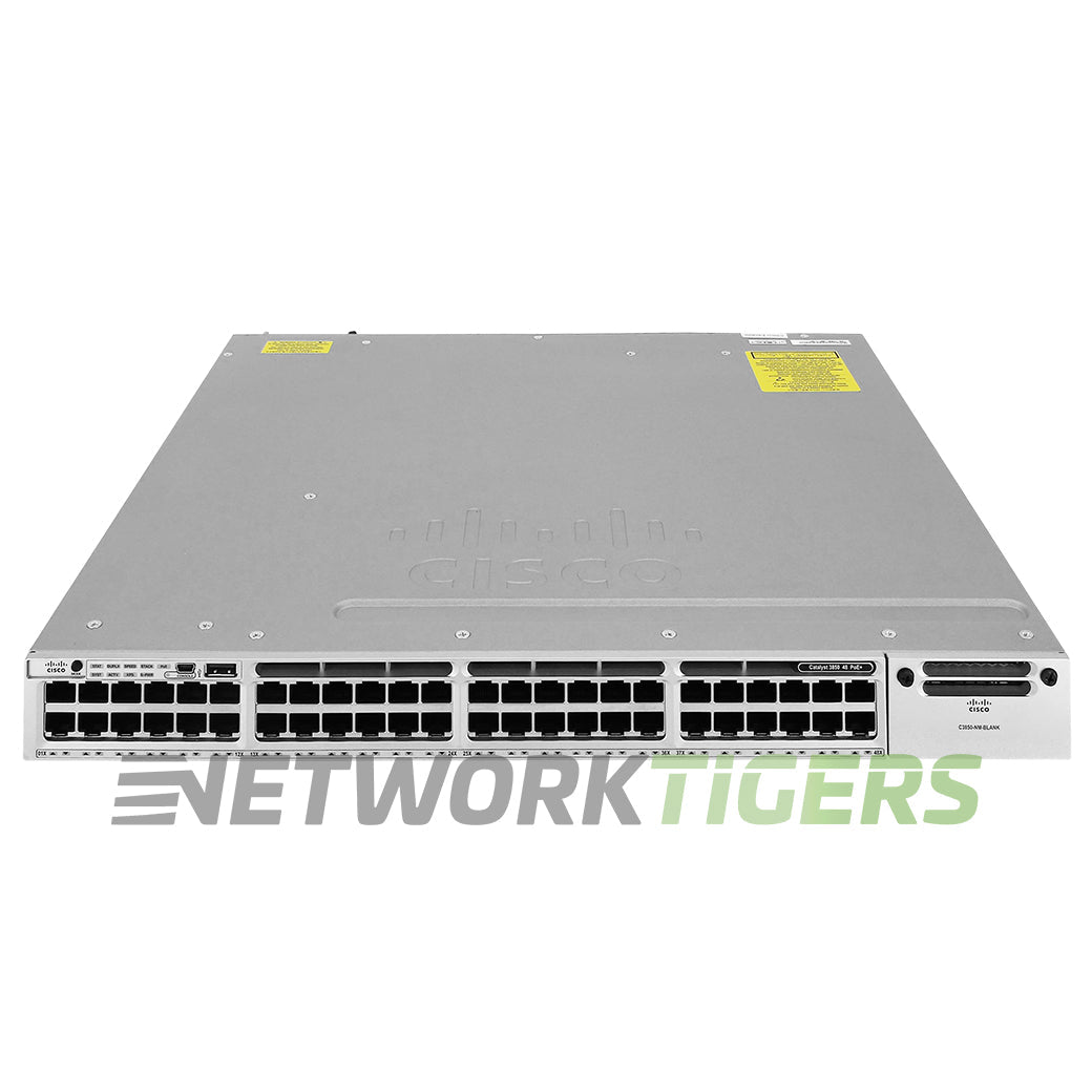 NEW Cisco WS-C3850-48P-L 48x 1GB PoE+ RJ-45 1x Expansion Module Slot Switch