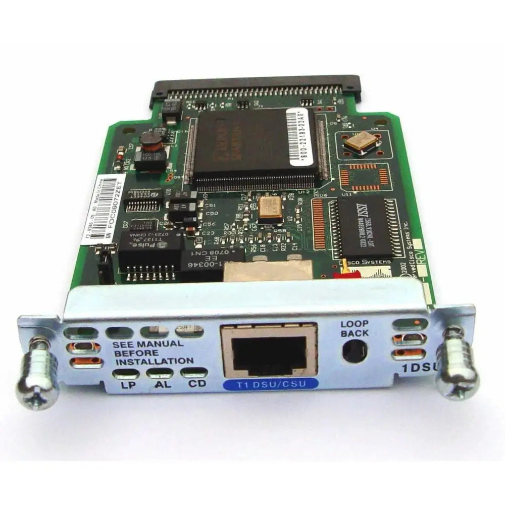 Cisco WIC-1DSU-T1-V2 1-Port T1/Fractional T1 DSU/CSU WAN Interface Card - Refurbished