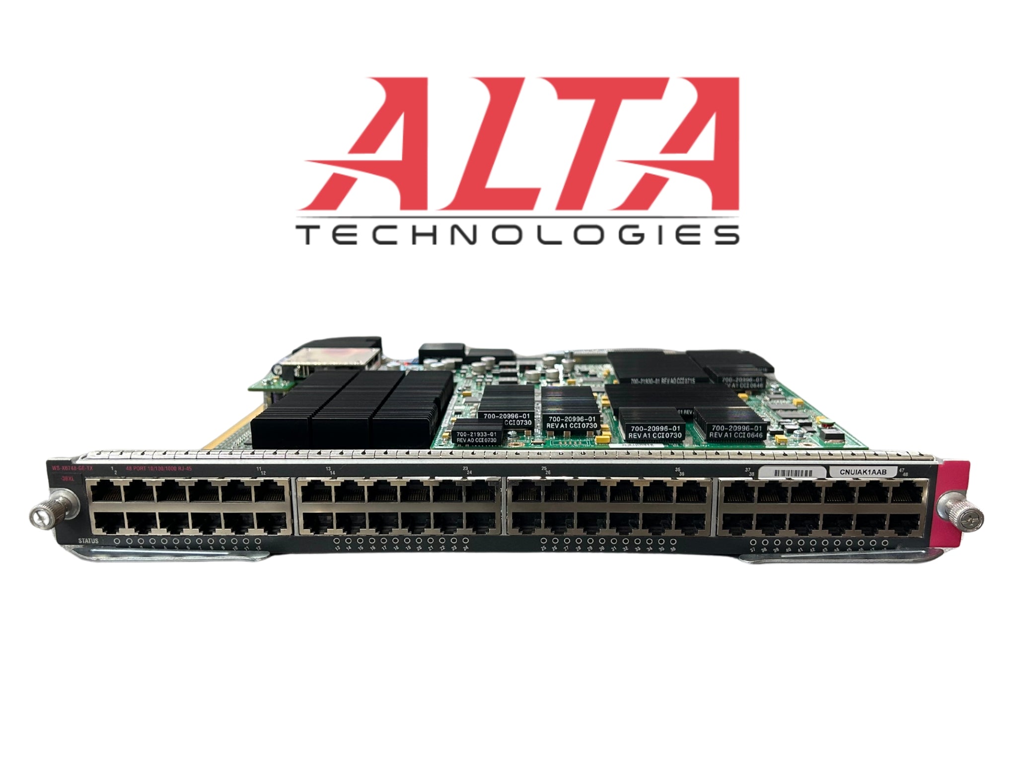 Cisco WS-X6748-GE-TX-3BXL 48 PORT RJ45 W/ WS-F6700-DFC3BXL