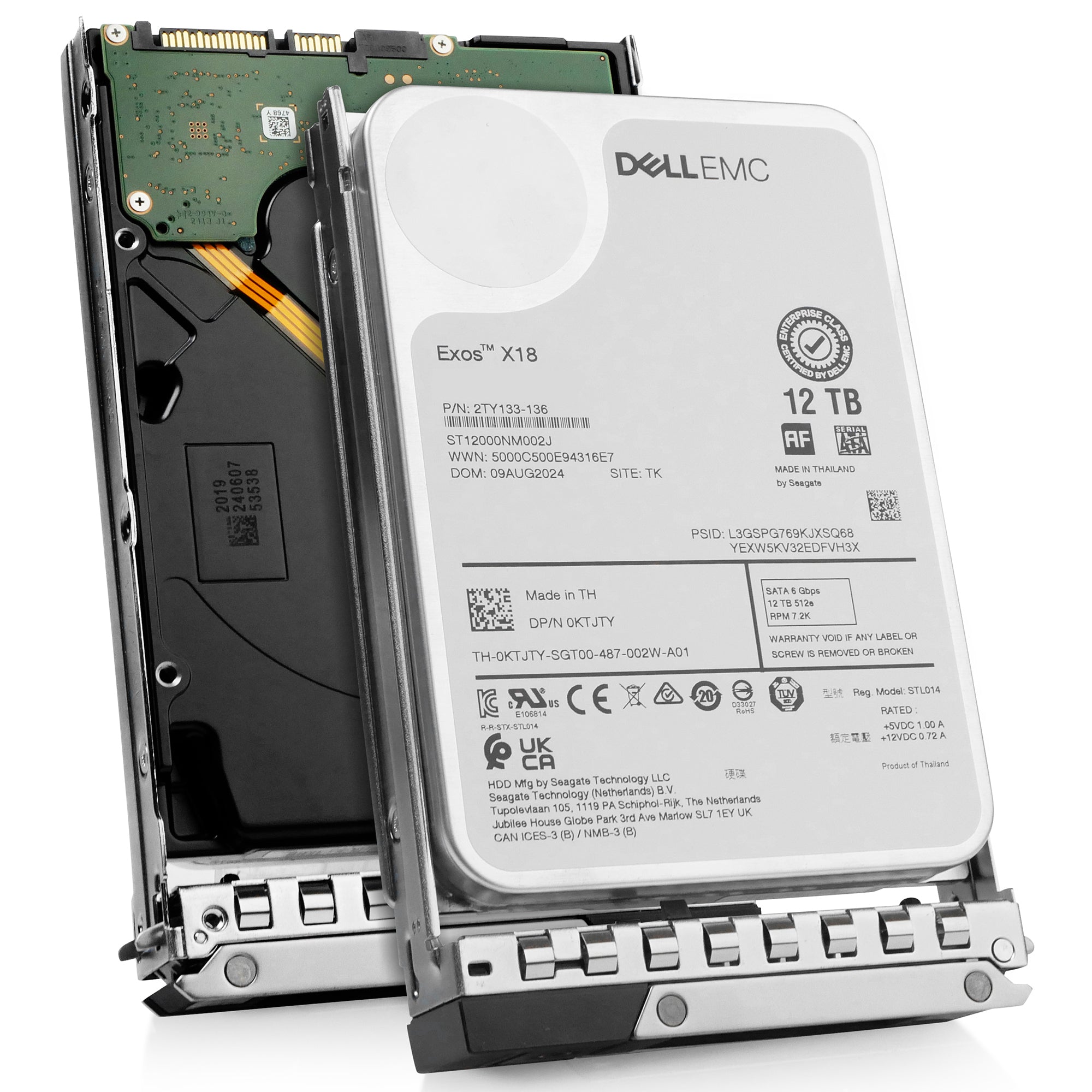 Dell G14 KRYDV 12TB 7.2K RPM SATA 6Gb/s 512e 256MB 3.5in HDD