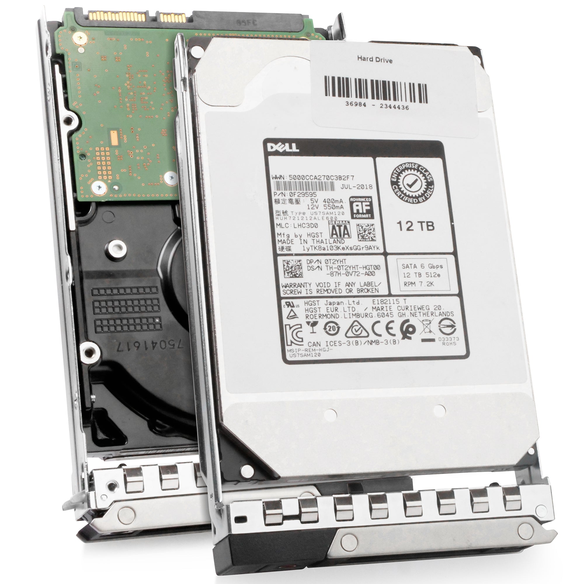 Dell G14 C3Y8R 12TB 7.2K RPM SATA 6Gb/s 512e 256MB 3.5in Refurbished HDD