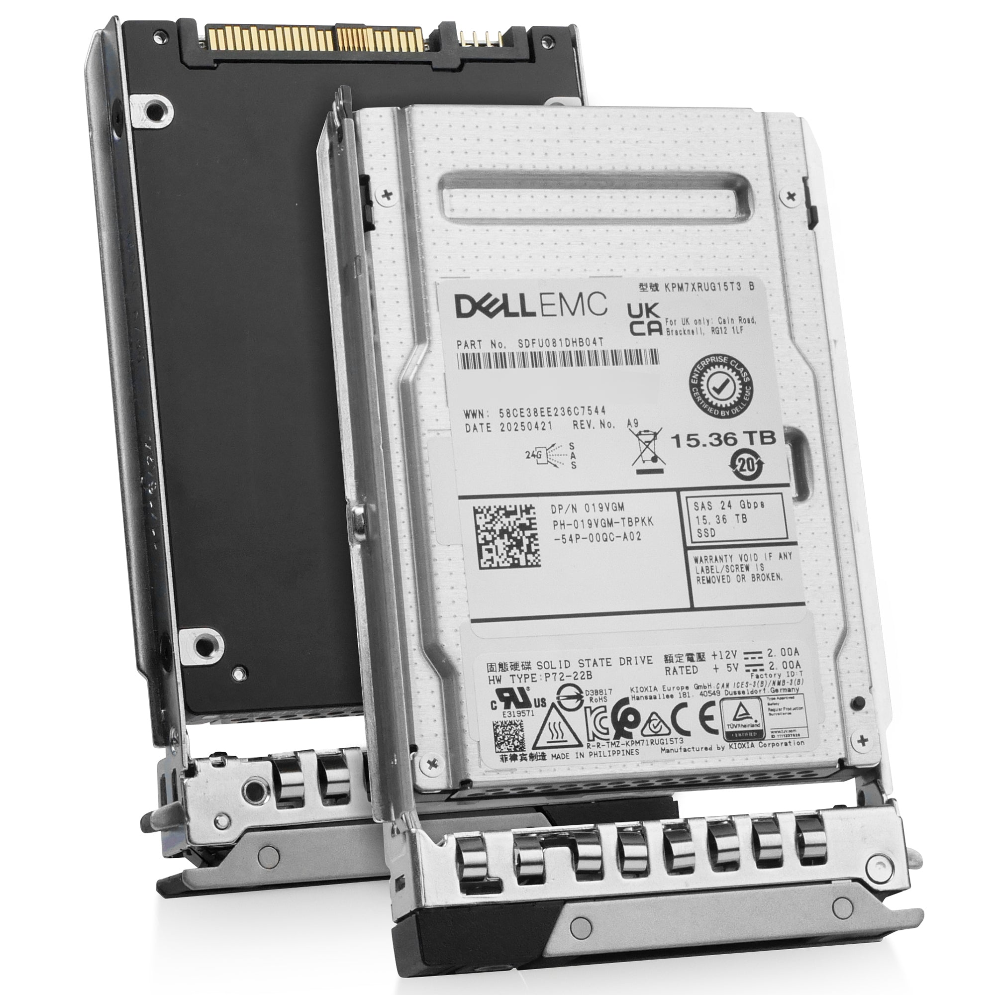 Dell G14 5WPFT 15.36TB 1 DWPD SAS-4 24Gb/s Read Intensive 3D TLC 2.5in Solid State Drive