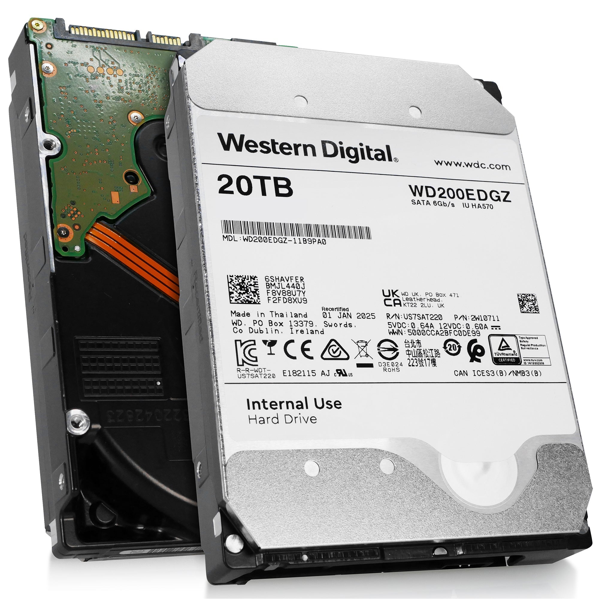 Western Digital WD200EDGZ 20TB 7.2K RPM SATA 6Gb/s 512e 3.5in Refurbished HDD