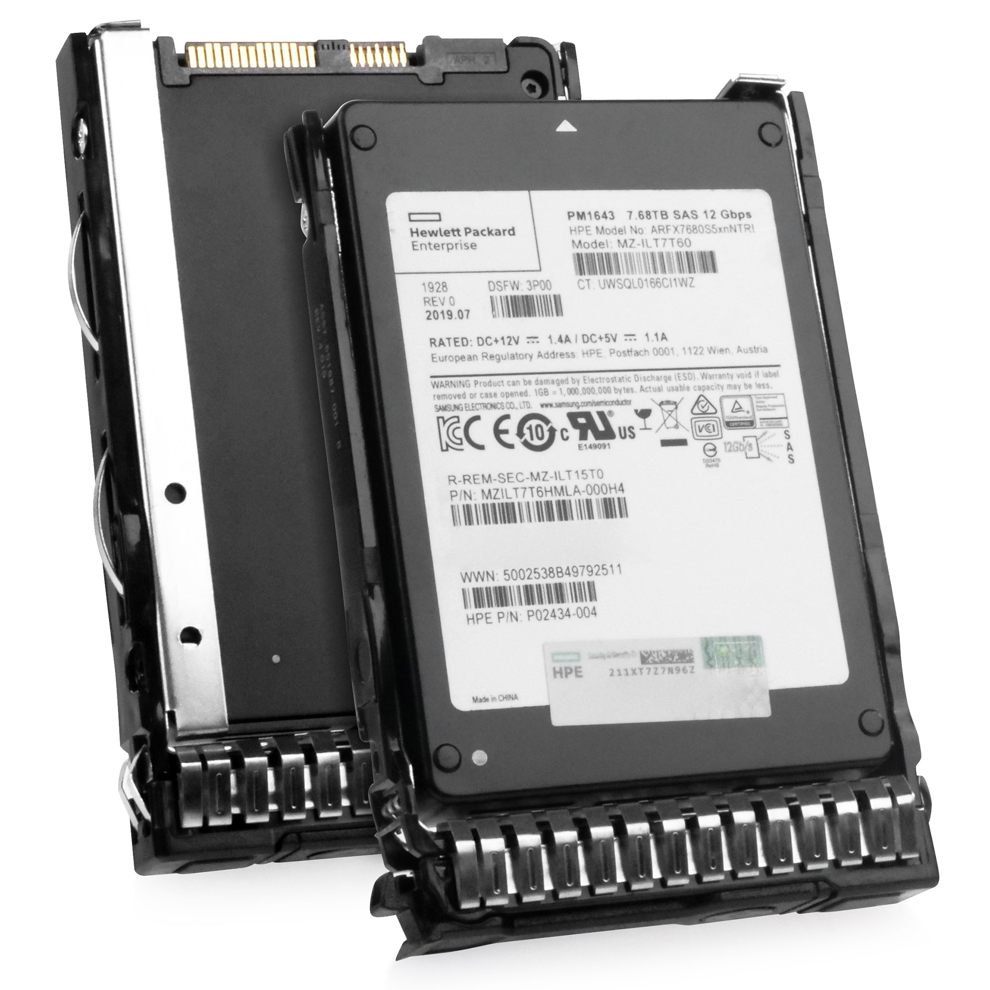 HP Generation 8 P19909-H21 7.68TB 1 DWPD SAS 12Gb/s 3D TLC 2.5in Refurbished SSD