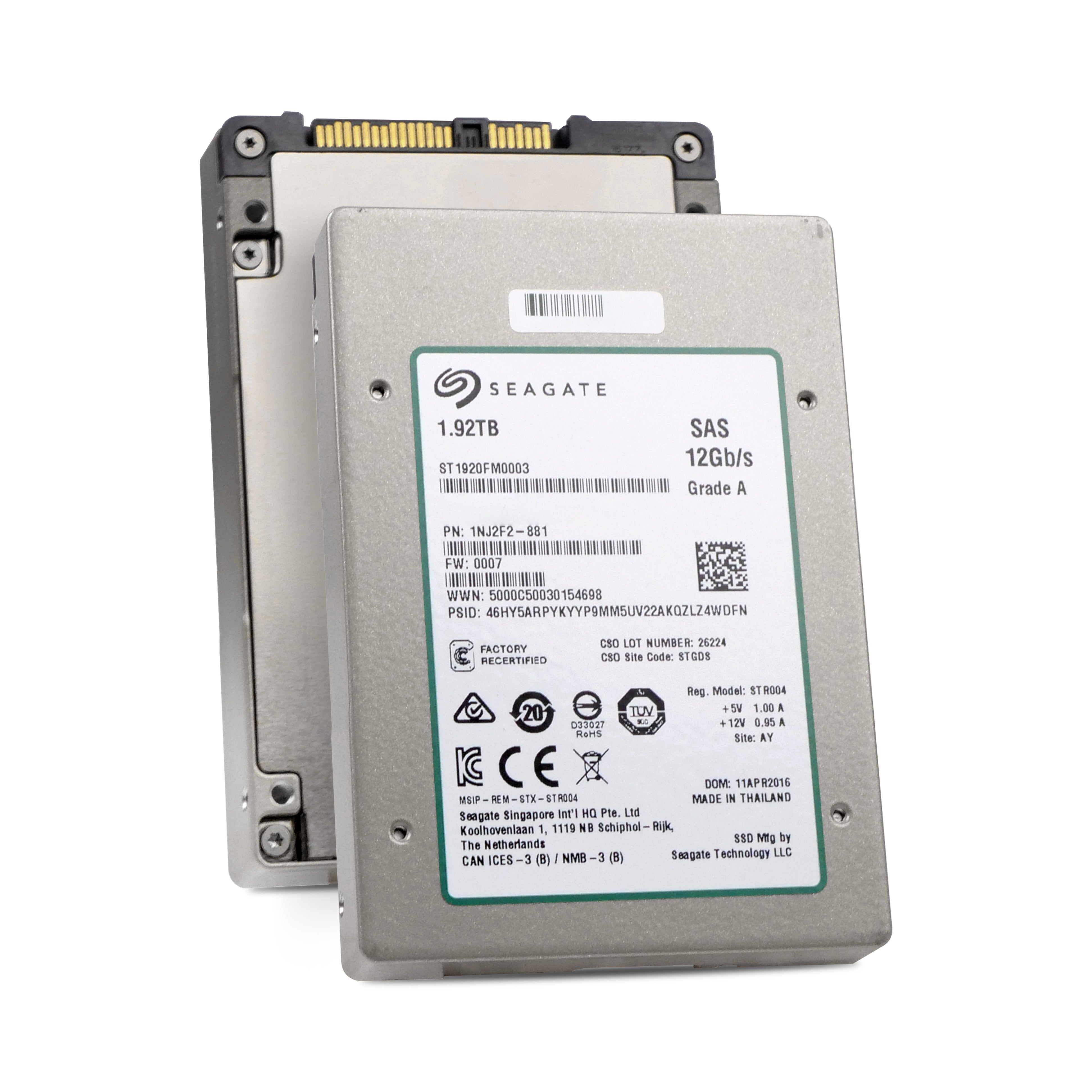 Seagate Nytro 1200.2 ST1920FM0003 1920GB 3 DWPD SAS 12Gb/s eMLC 2.5in Recertified SSD