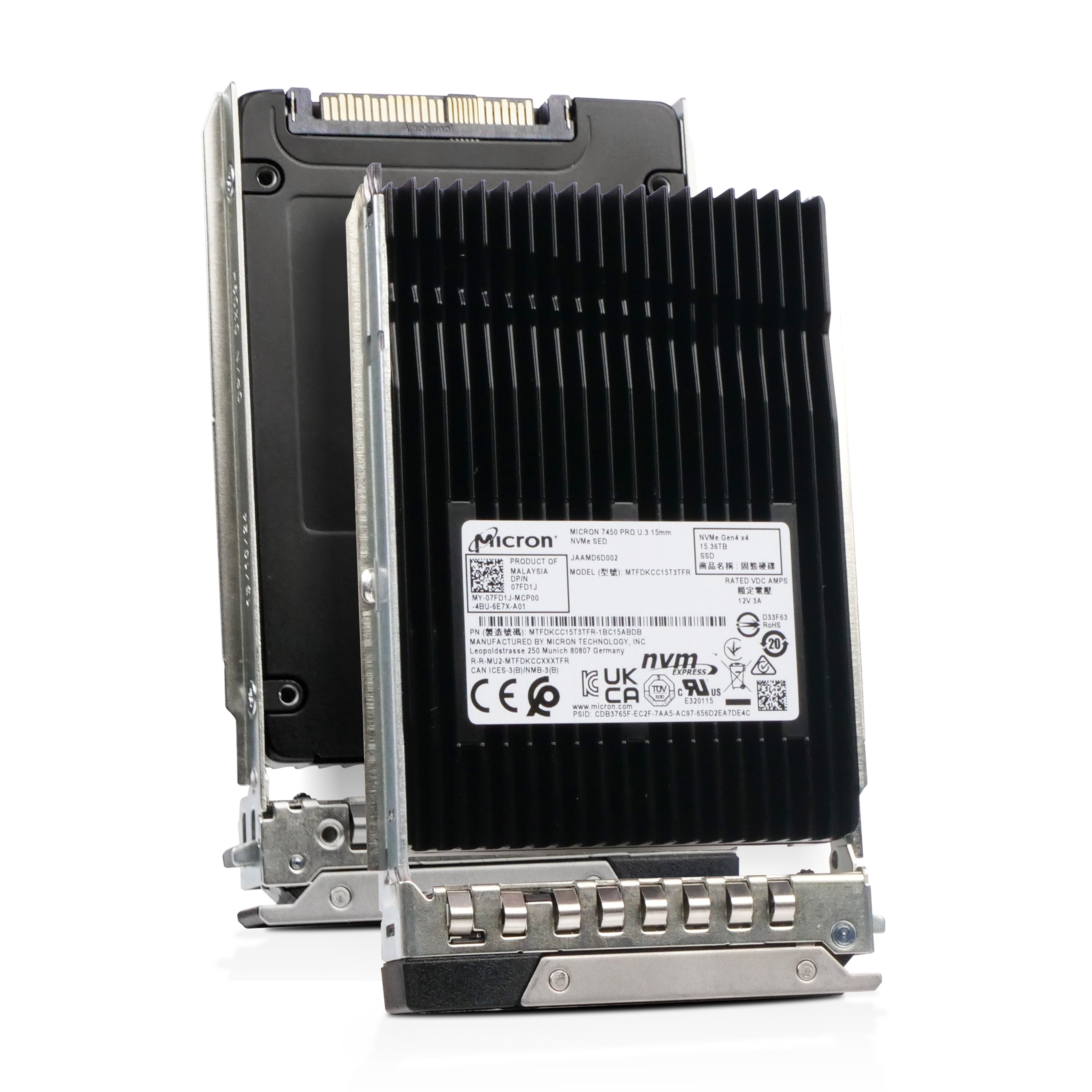 Dell G14 07FD1J 15.36TB 1 DWPD PCIe Gen 4.0 x4 8GB/s Read-Intensive 3D TLC U.3 NVMe 2.5in SSD