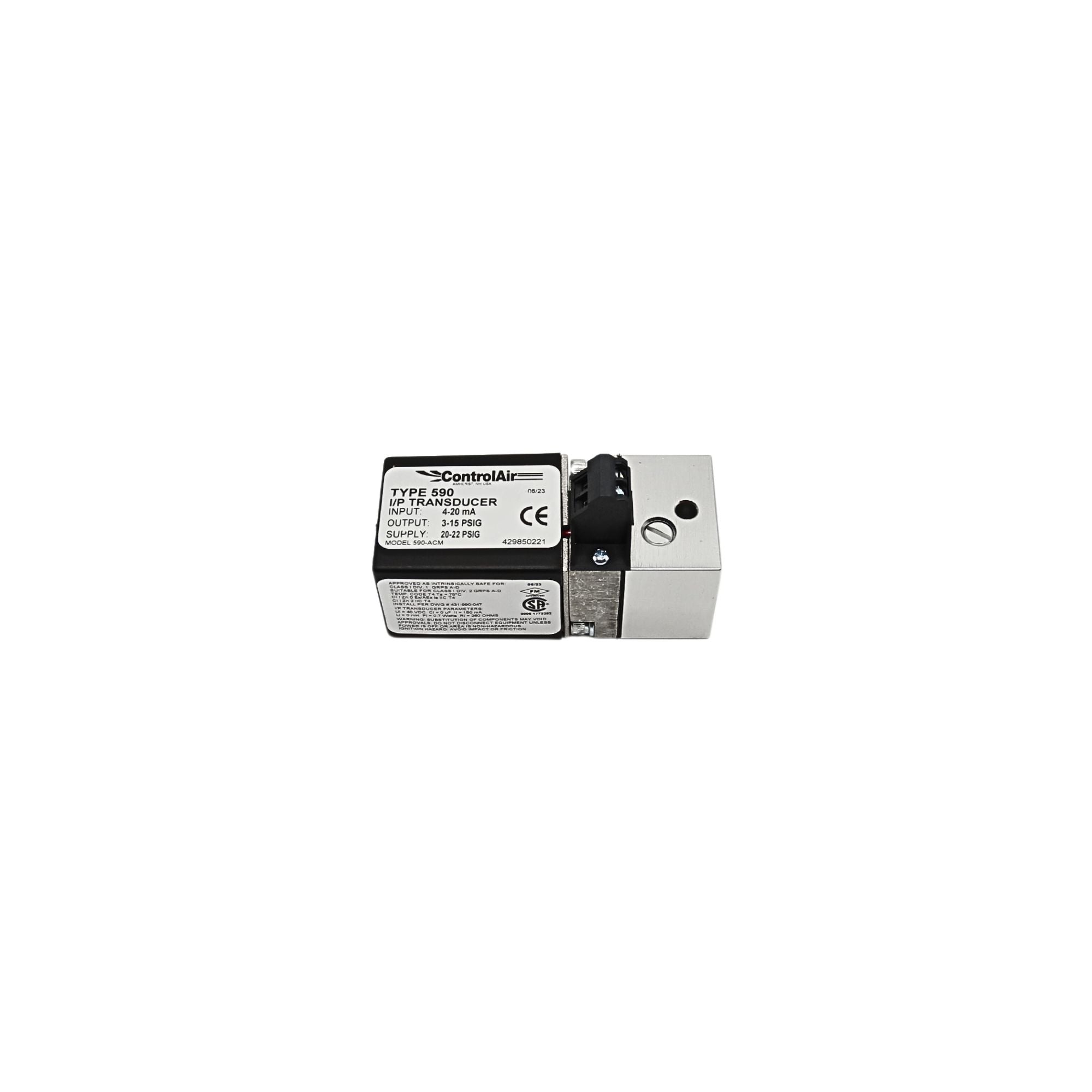 ControlAIr | Transducer I/P 4-20MA, 3-15PSI | 590-ACM