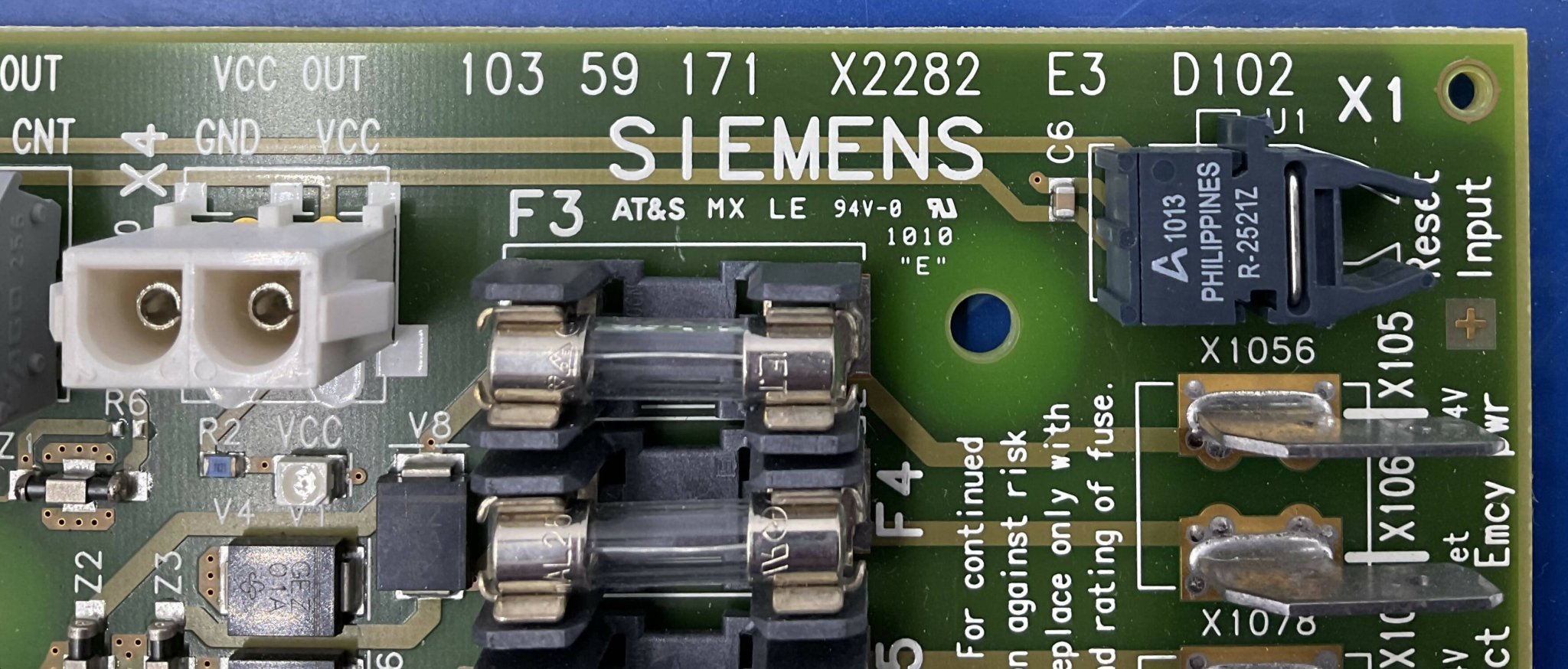 D102 EXTERNAL INTERFACE/RESET PCB (10359171 SIEMENS