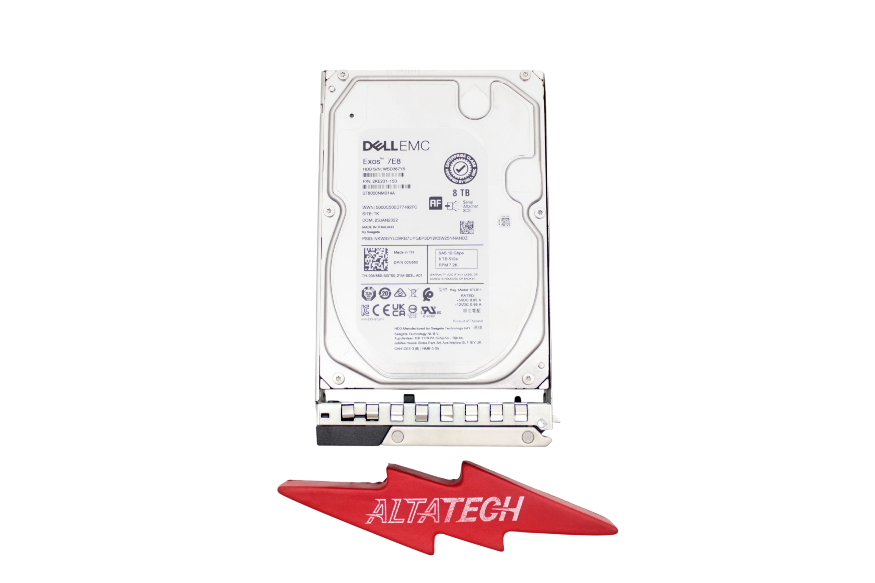 Dell 0N660 8TB 7.2K SAS 3.5 12G ST8000NM014A / 2KE231-150