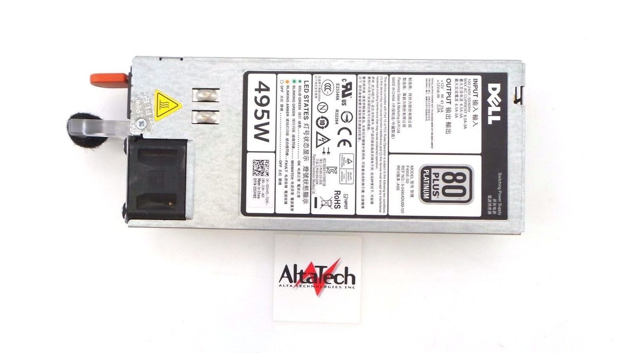 Dell 013MD5 80 Plus Platinum 495W Power Supply