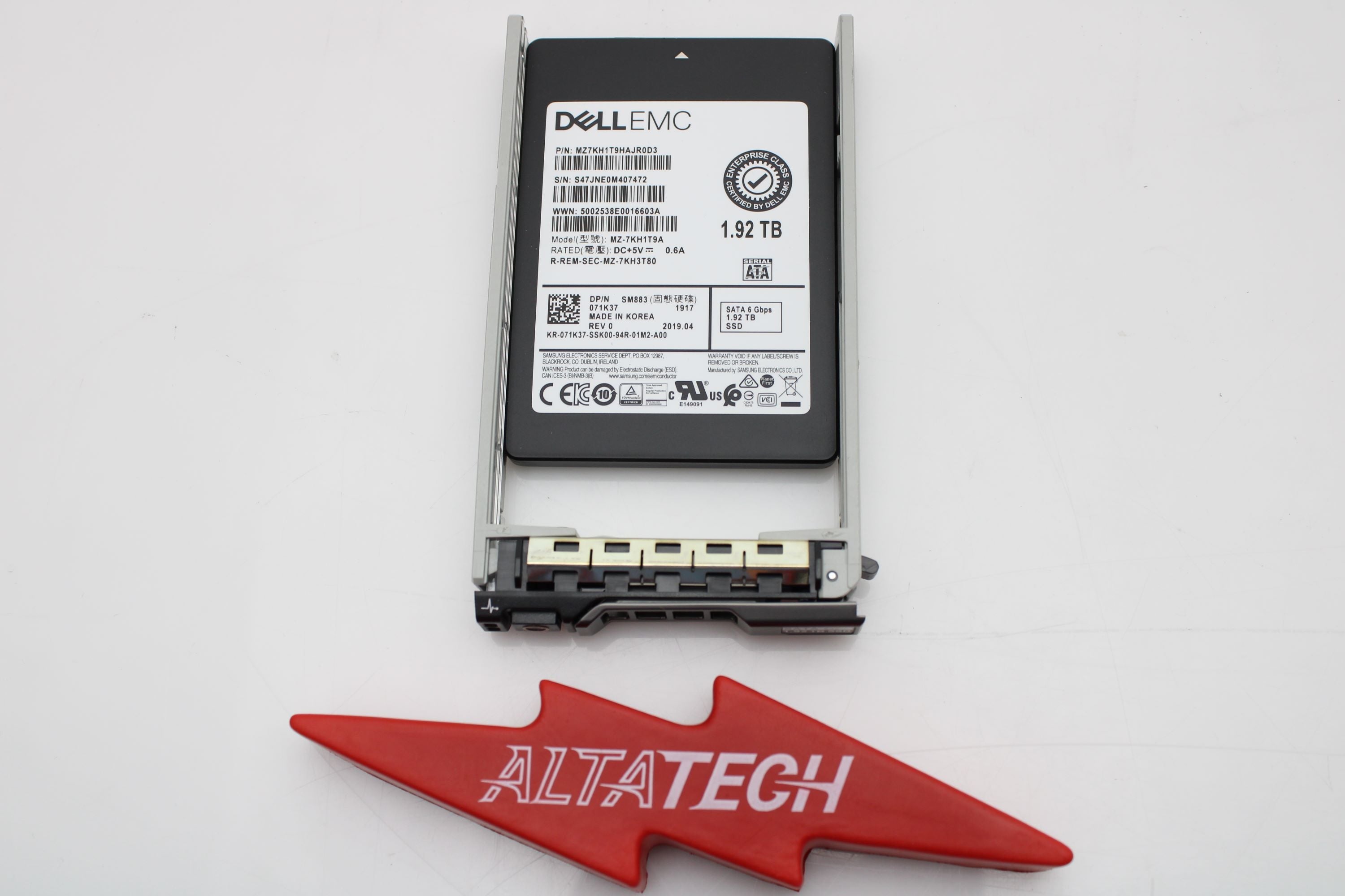 Dell 400-AZUU 1.92TB SSD SATA 2.5 6G MU
