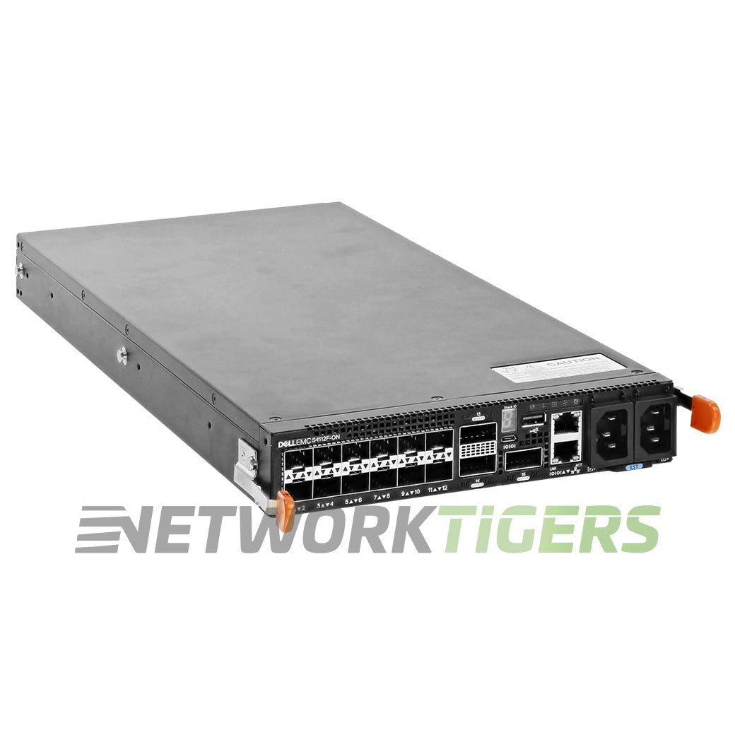 Dell S4112F-ON-RA EMC S-Series 12x 10GB SFP+ 3x 100GB QSFP28 B-F No OS10 Switch