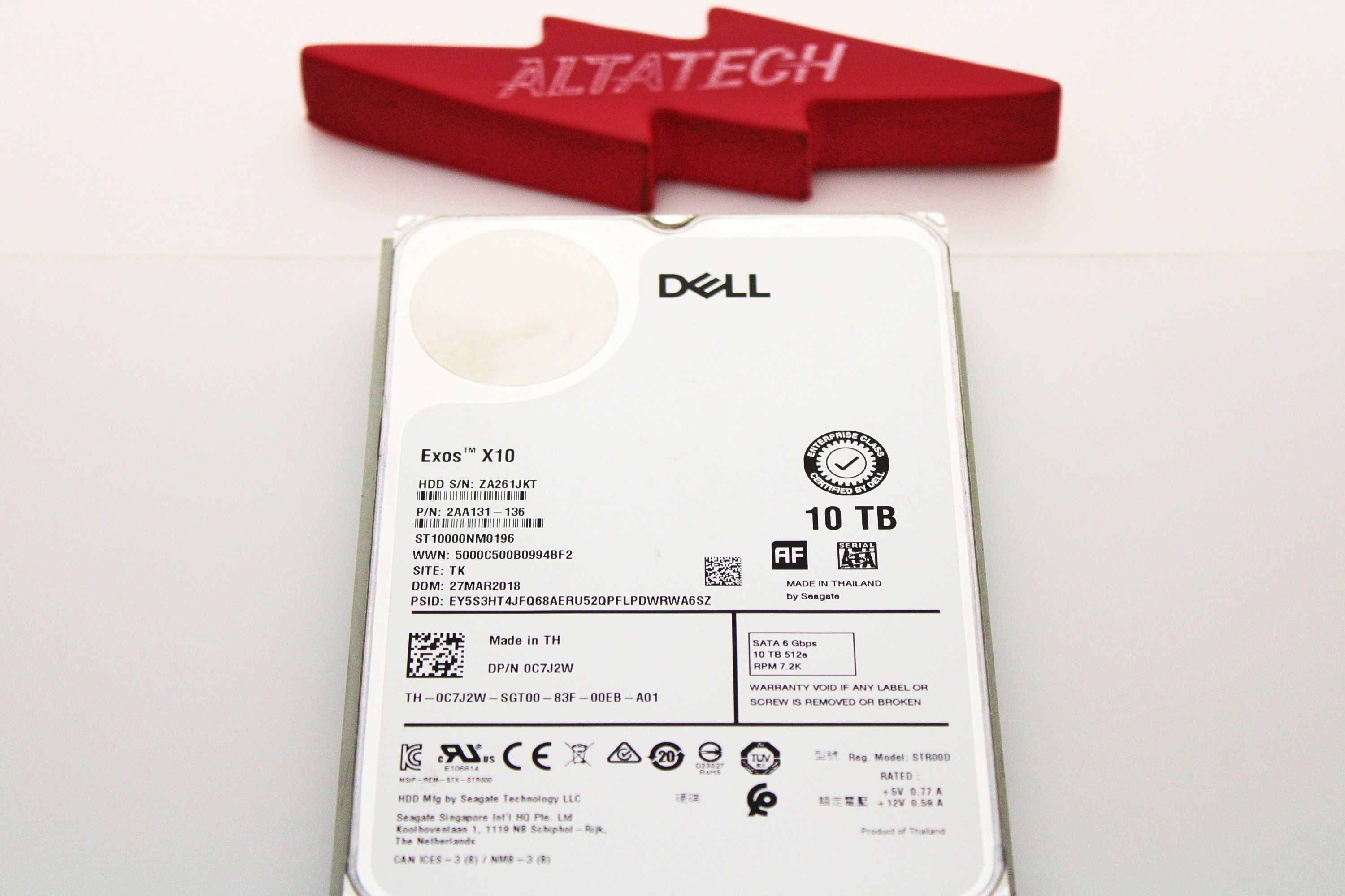 Dell C7J2W 10TB 7.2K SATA 3.5 6G ST10000NM0196 / 2AA131-136