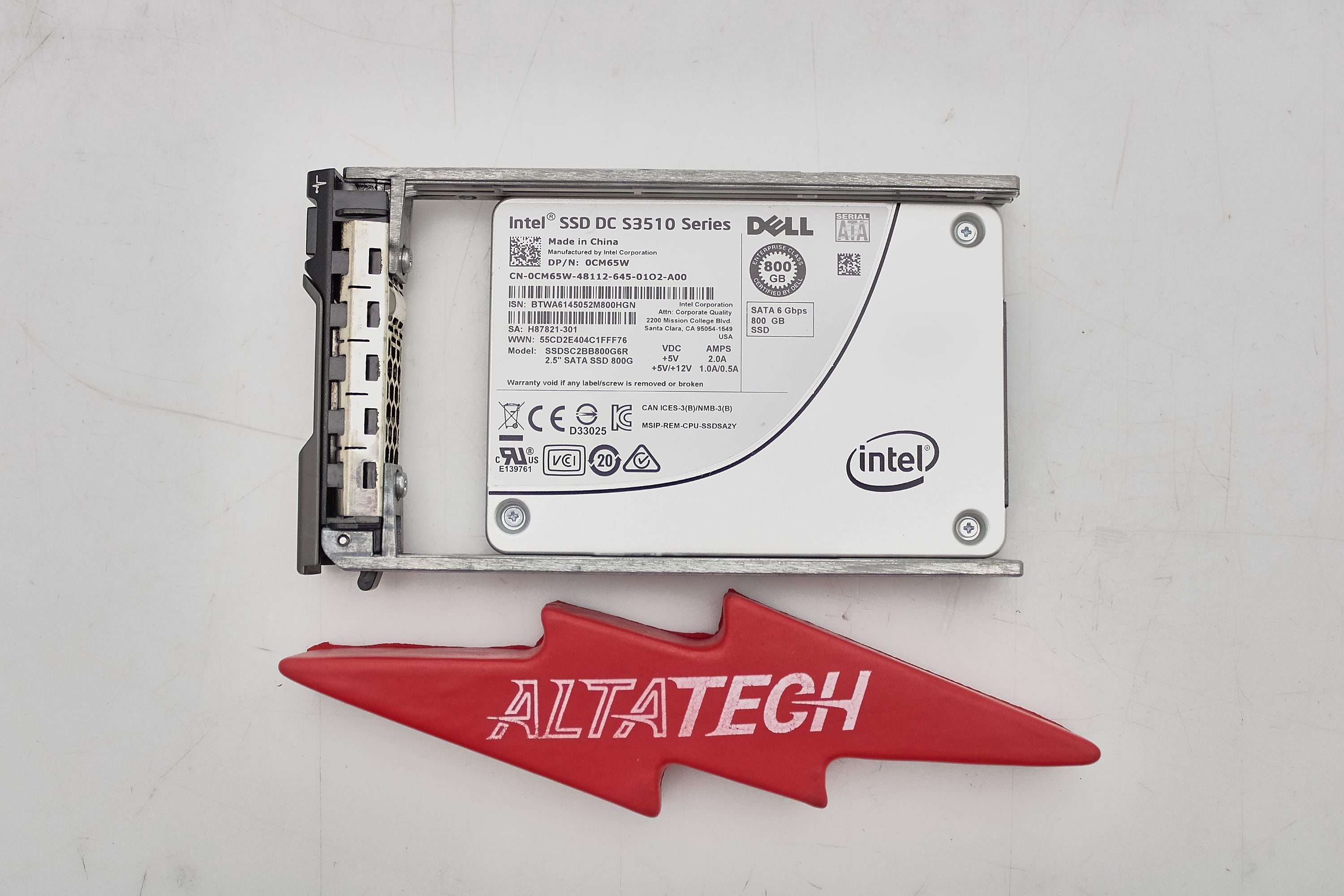 Dell CM65W 800GB SSD SATA MLC 6G INTEL S3510 SSDSC2BB800G6R