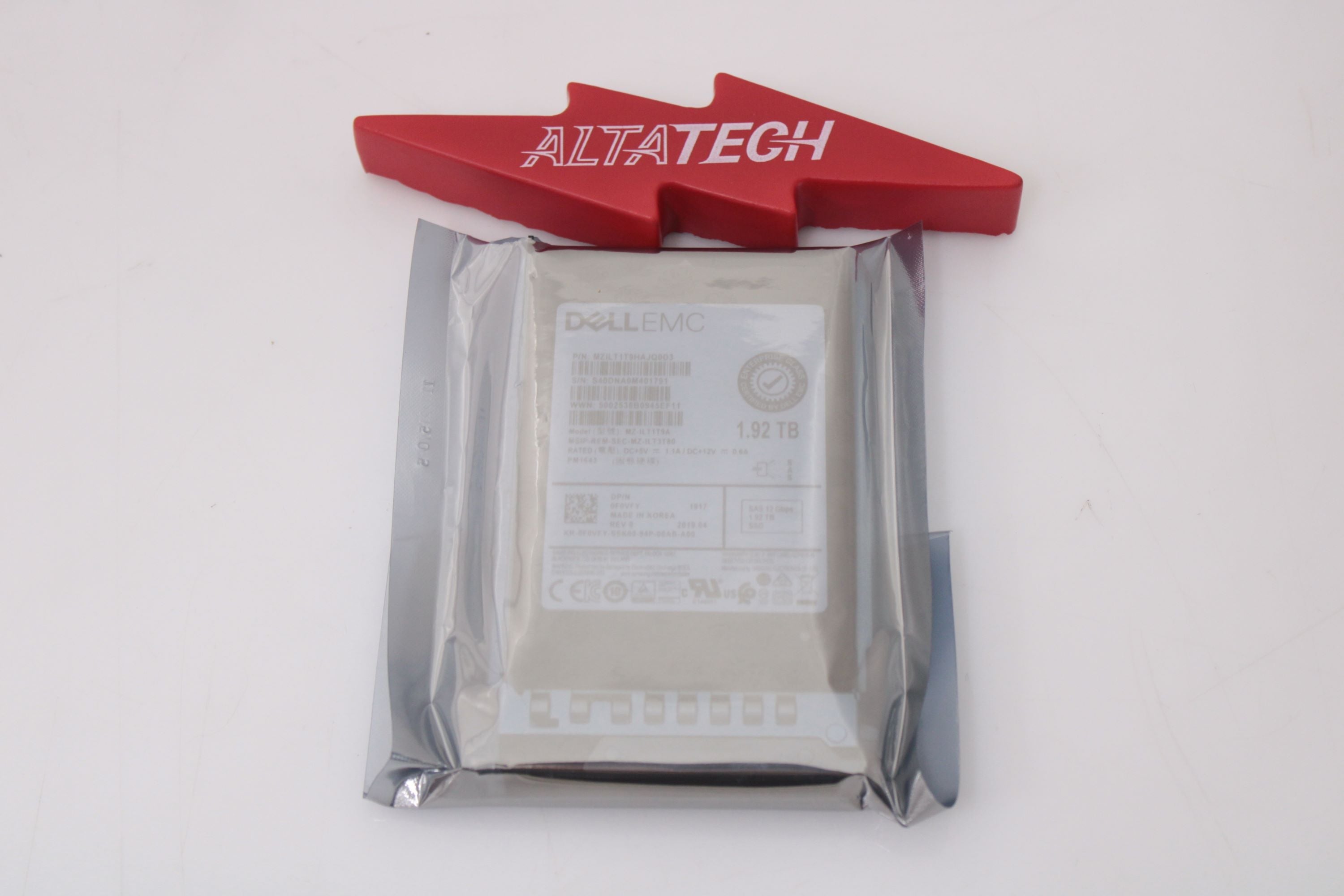 Dell F0VFY_NEW 1.92TB SSD SAS 2.5 12G RI PM1643 MZILT1T9HAJQ0D3/MZ-ILT