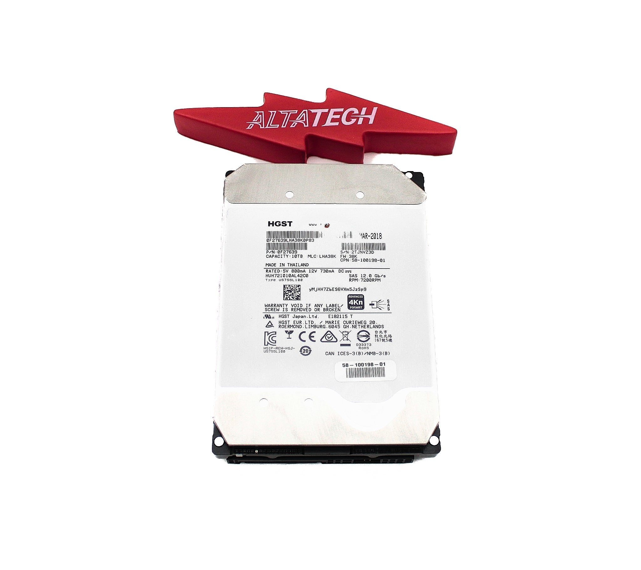 Dell HUH721010AL4200_REF 10TB 7.2K SAS 3.5 12G EP+ 4K HUH721010AL4200