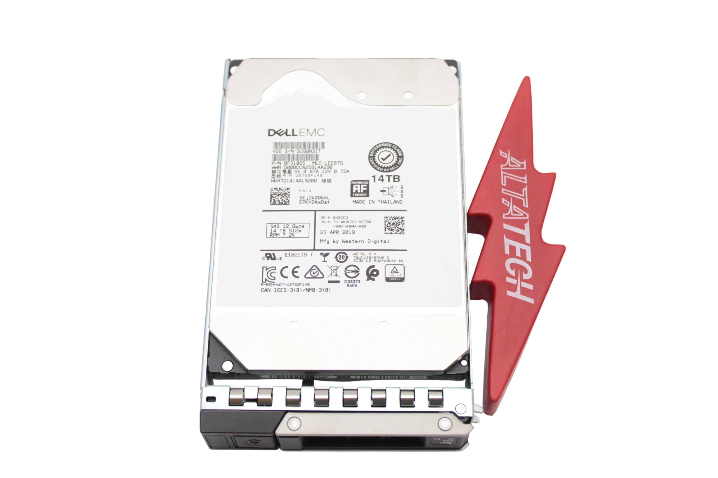 Dell K9CD3 14TB 7.2K SAS 3.5 12G WUH721414AL52