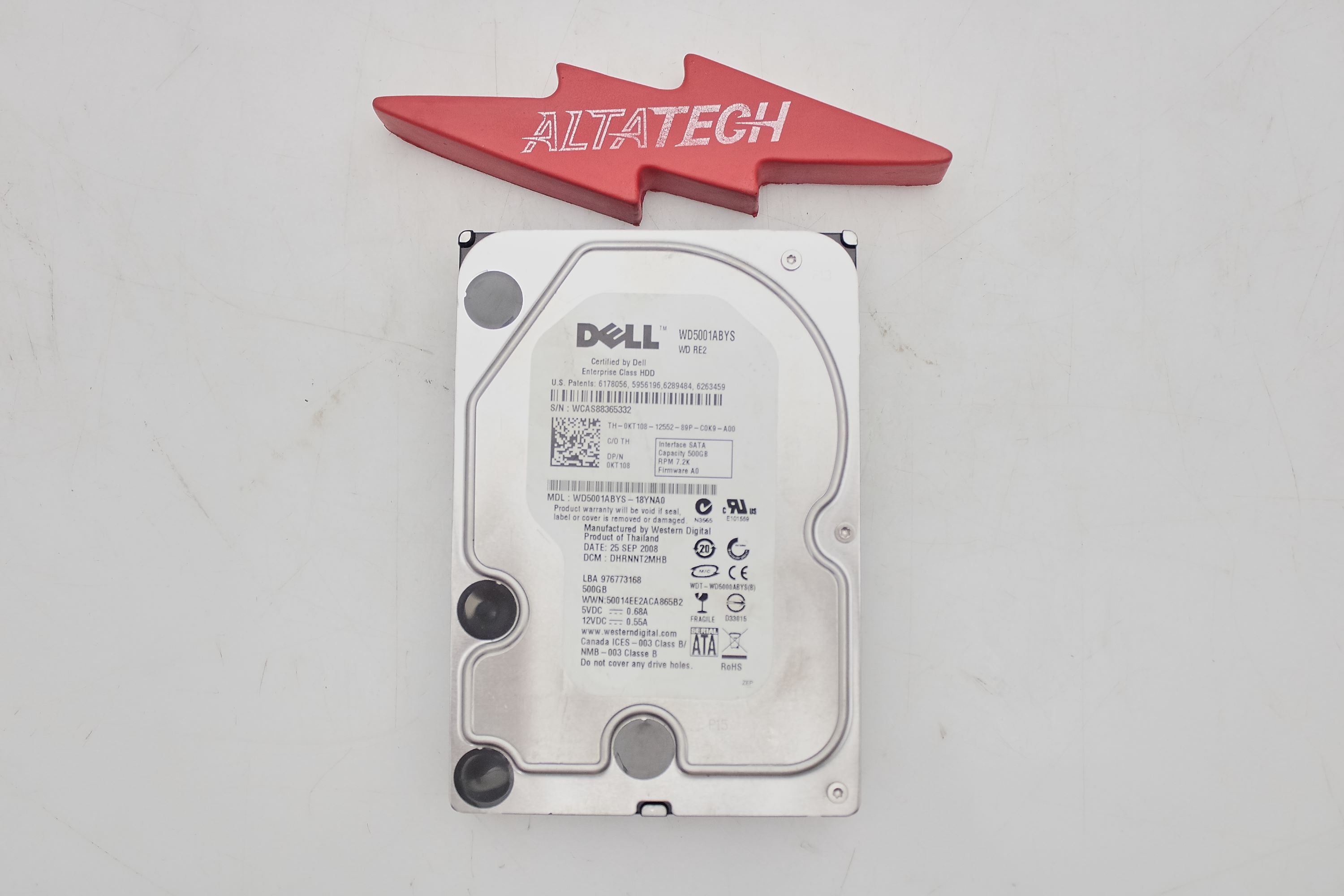 Dell KT108 500GB 7.2K SATA 3.5 16M 3G EP WD5001ABYS-18YNA0