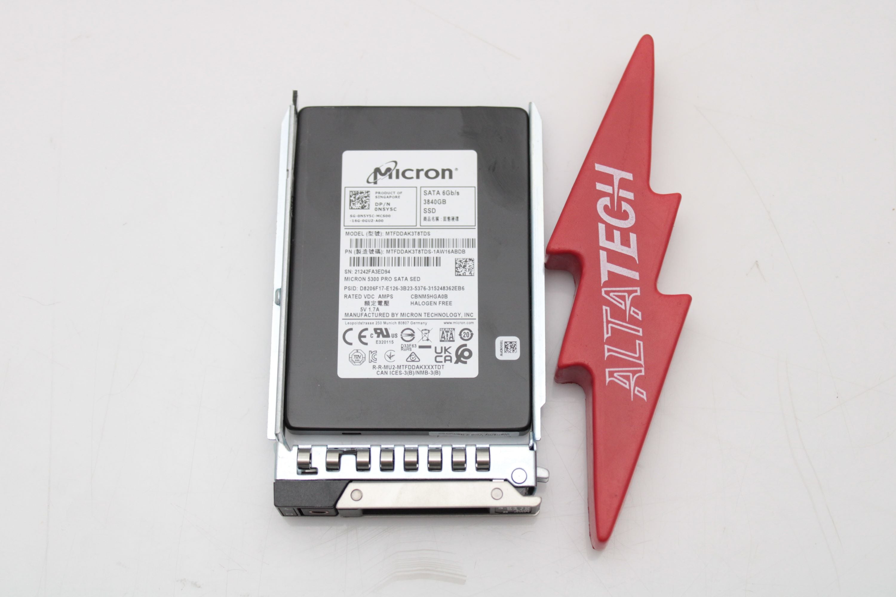 Dell N5Y5C 3.84TB SSD SATA 2.5 6G SED 5300 MTFDDAK3T8TDS-1AW16ABDB