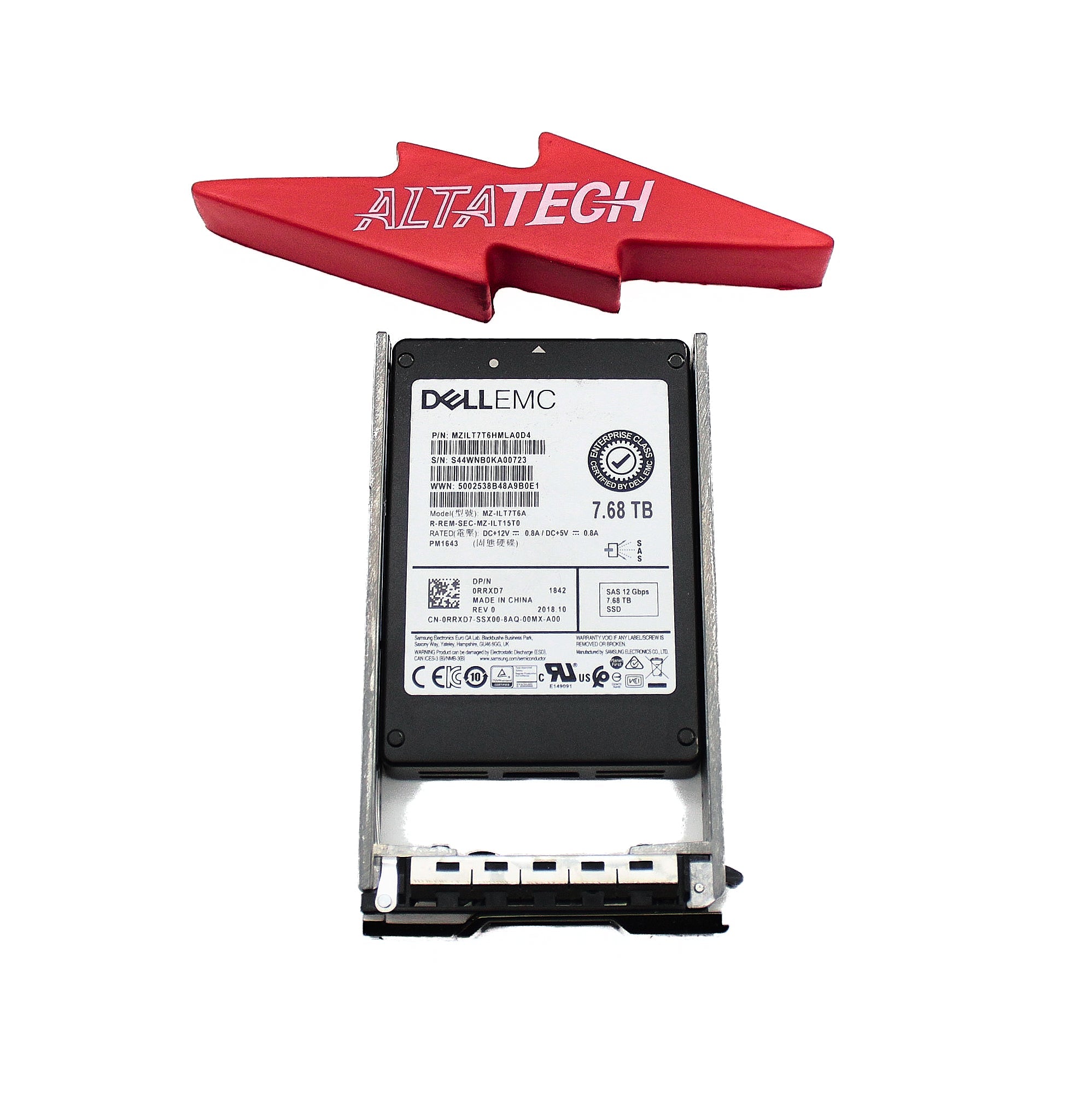 Dell RRXD7-CML 7.68TB SSD SAS 2.5 12G RI PM1643
