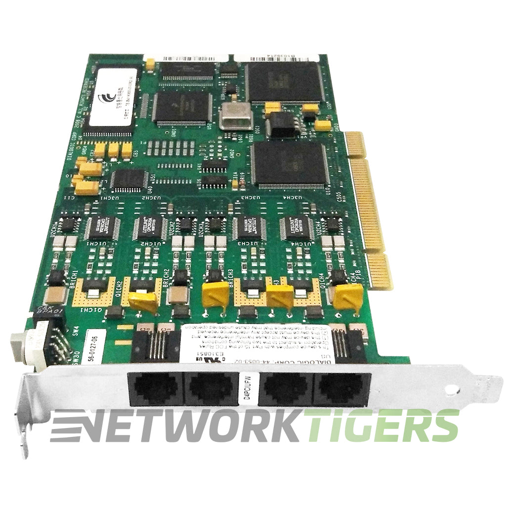NEW Dialogic D4PCIUFW 4x RJ-11 Phone Line Media Voice Fax Board