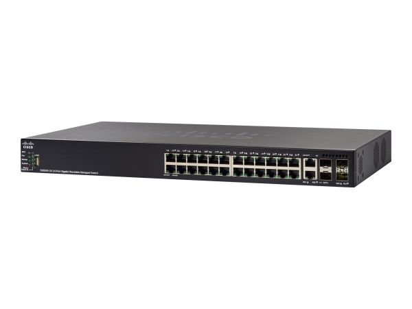 SG550X-24MP - Cisco 550X Series 24-Ports 10/100/1000BASE-T PoE+ Layer 3 Rack-mountable Managed Network Switch with 4-Ports SFP+