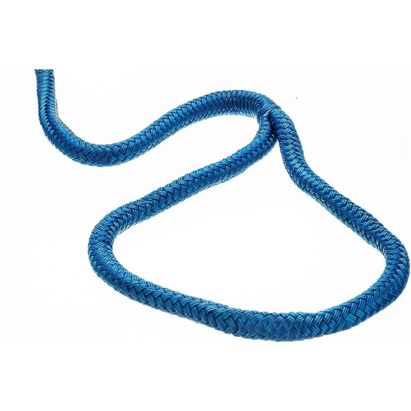 Seachoice Double-Braid Nylon Dock Line w/ Eye Splice, Pre-Shrunk, Heat Stabilized, 5/8 In. X 20 Ft., Blue