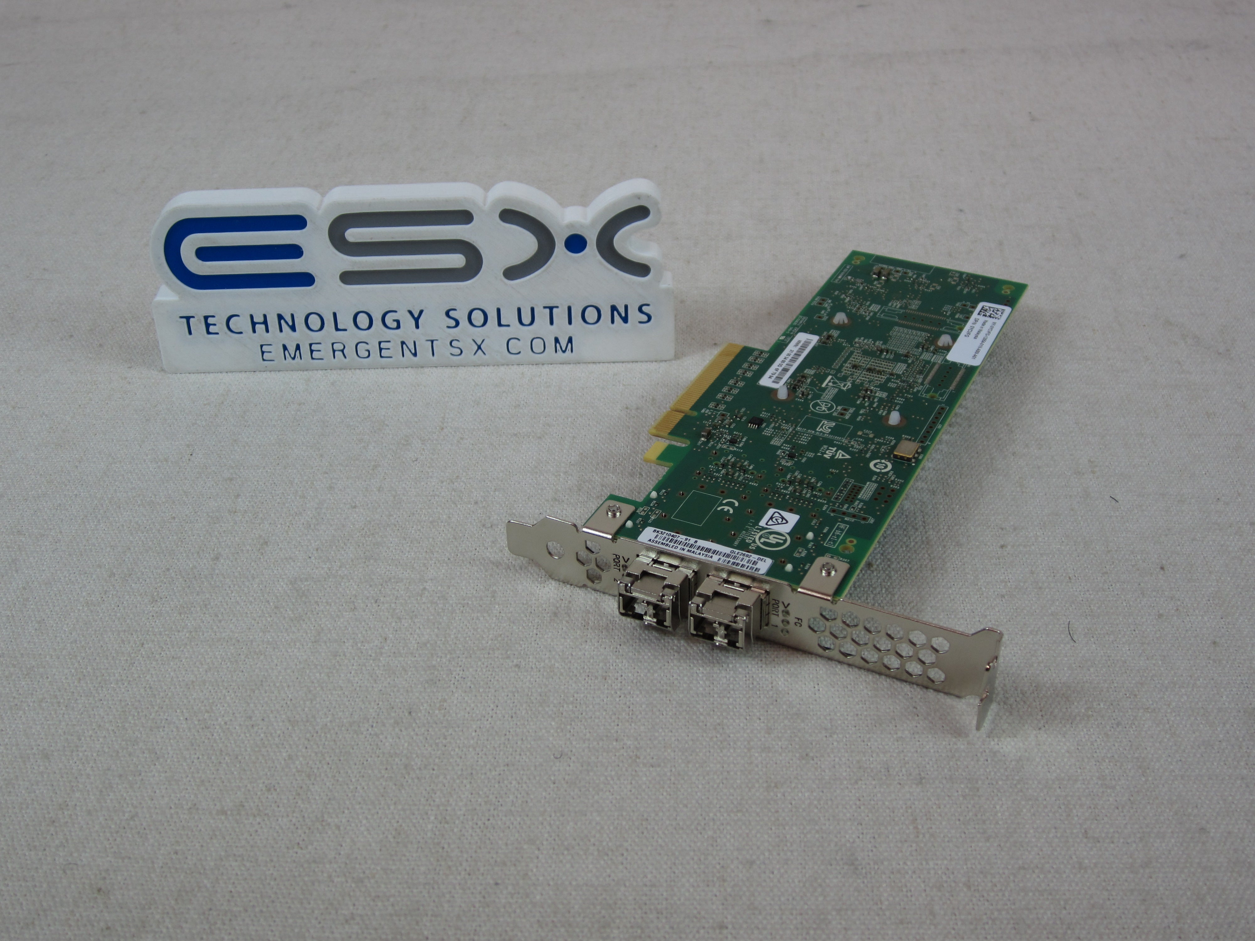 Dell YCVFG QLogic QLE2692 Dual Port 16Gb/s FC HBA w/ SFPs – Full Height
