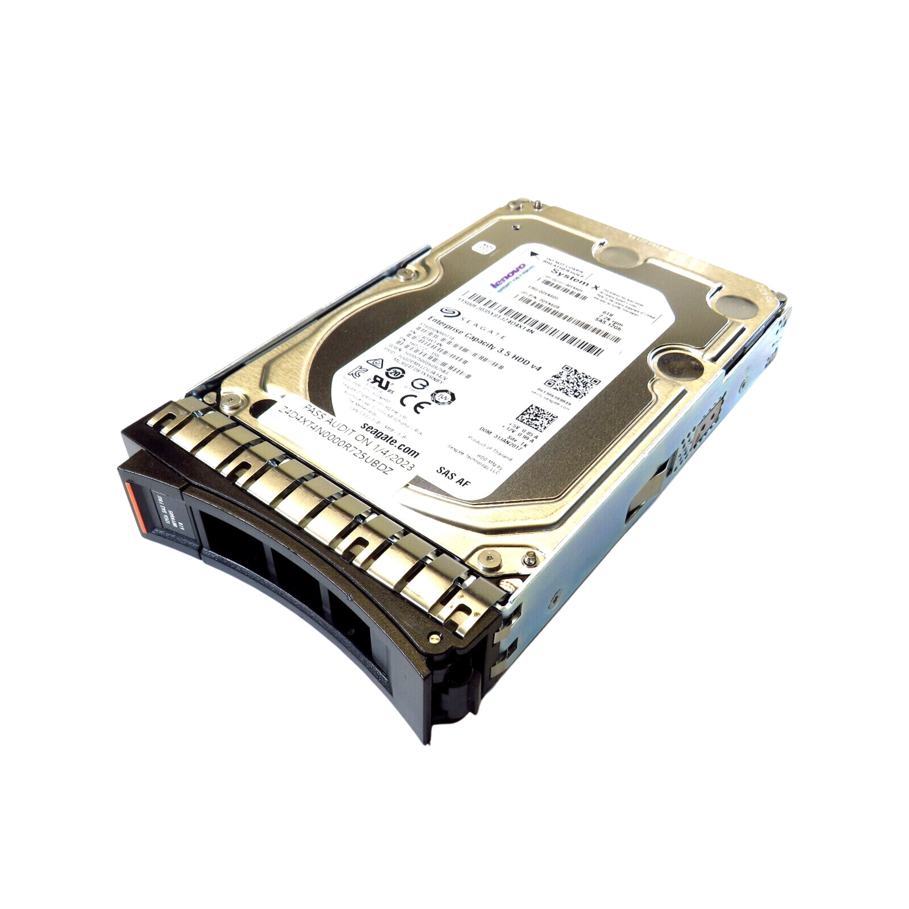 Lenovo 00YK605 3.5" 6TB 7200RPM SAS 12Gb/s Hard Disk Drive (HDD), Silver (Refurbished)