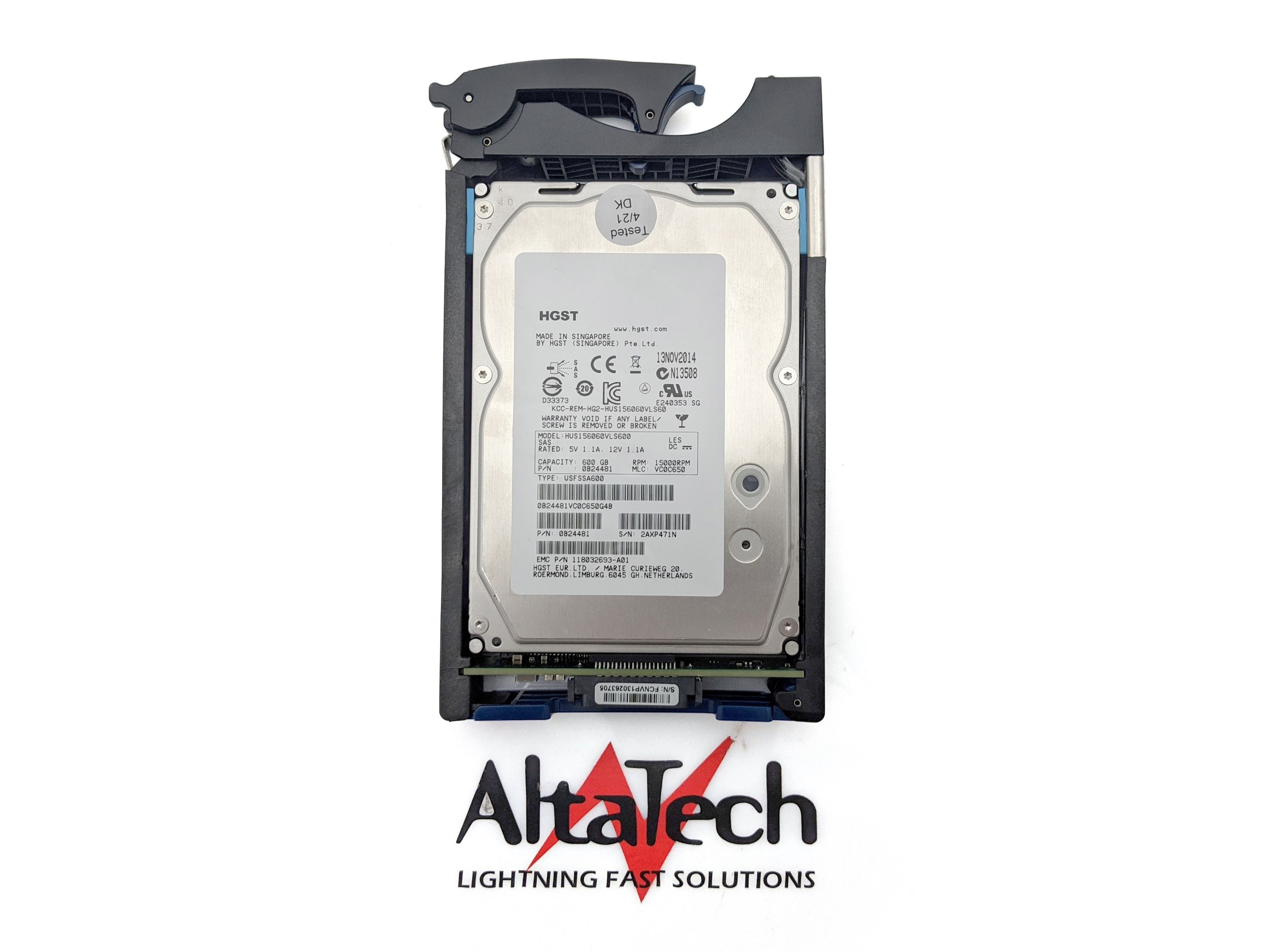EMC 118000382 600GB 15K SAS 2.5 6G EMC