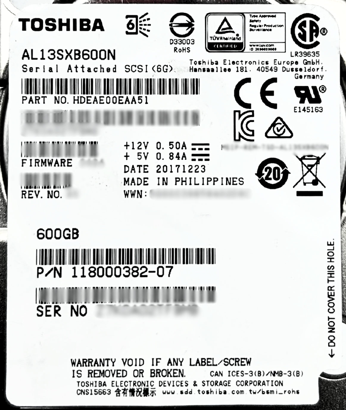 EMC HDEAE00EAA51 600GB 15K SAS 2.5/3.5 6G VMAX