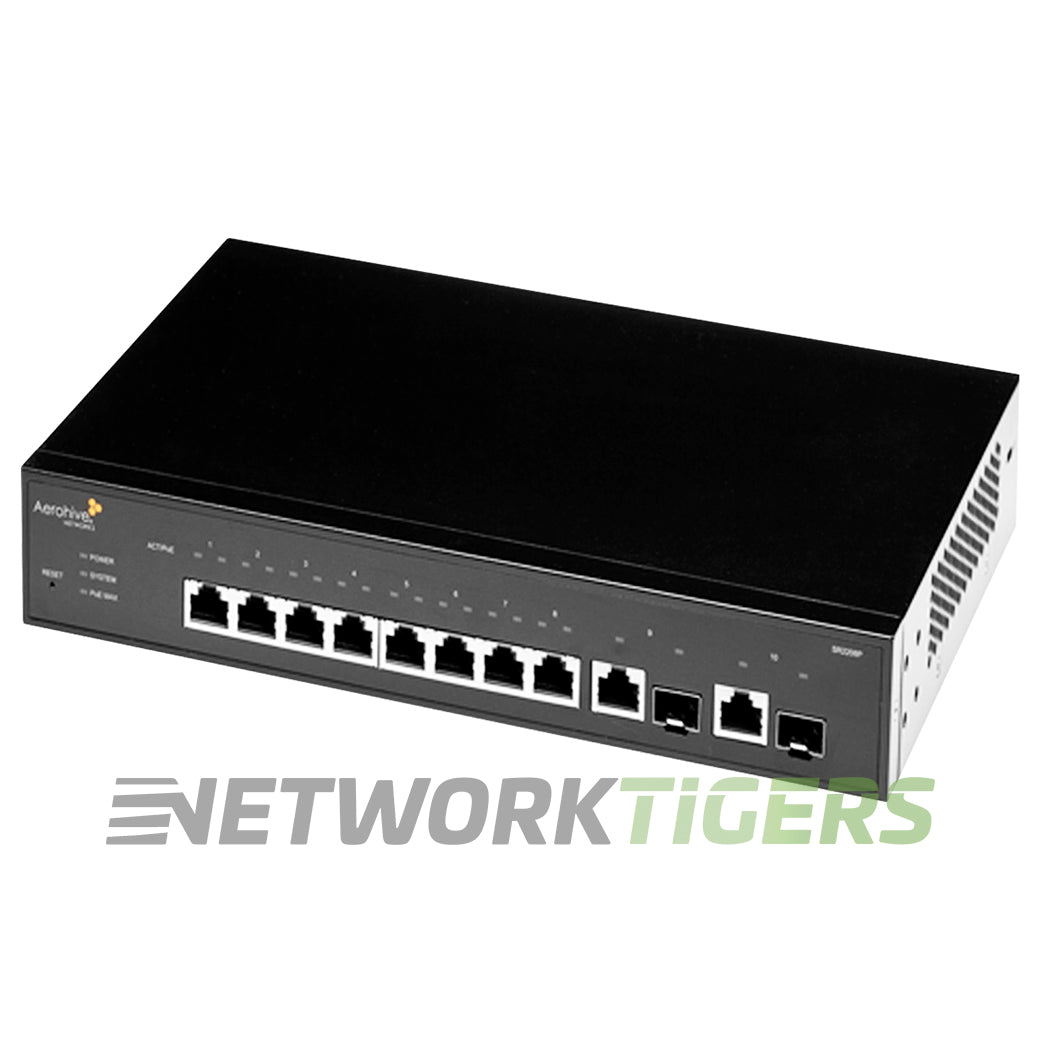 NEW Extreme SR2208P SR2200 Series 8x 1GB PoE RJ45 2x 1GB Combo Switch