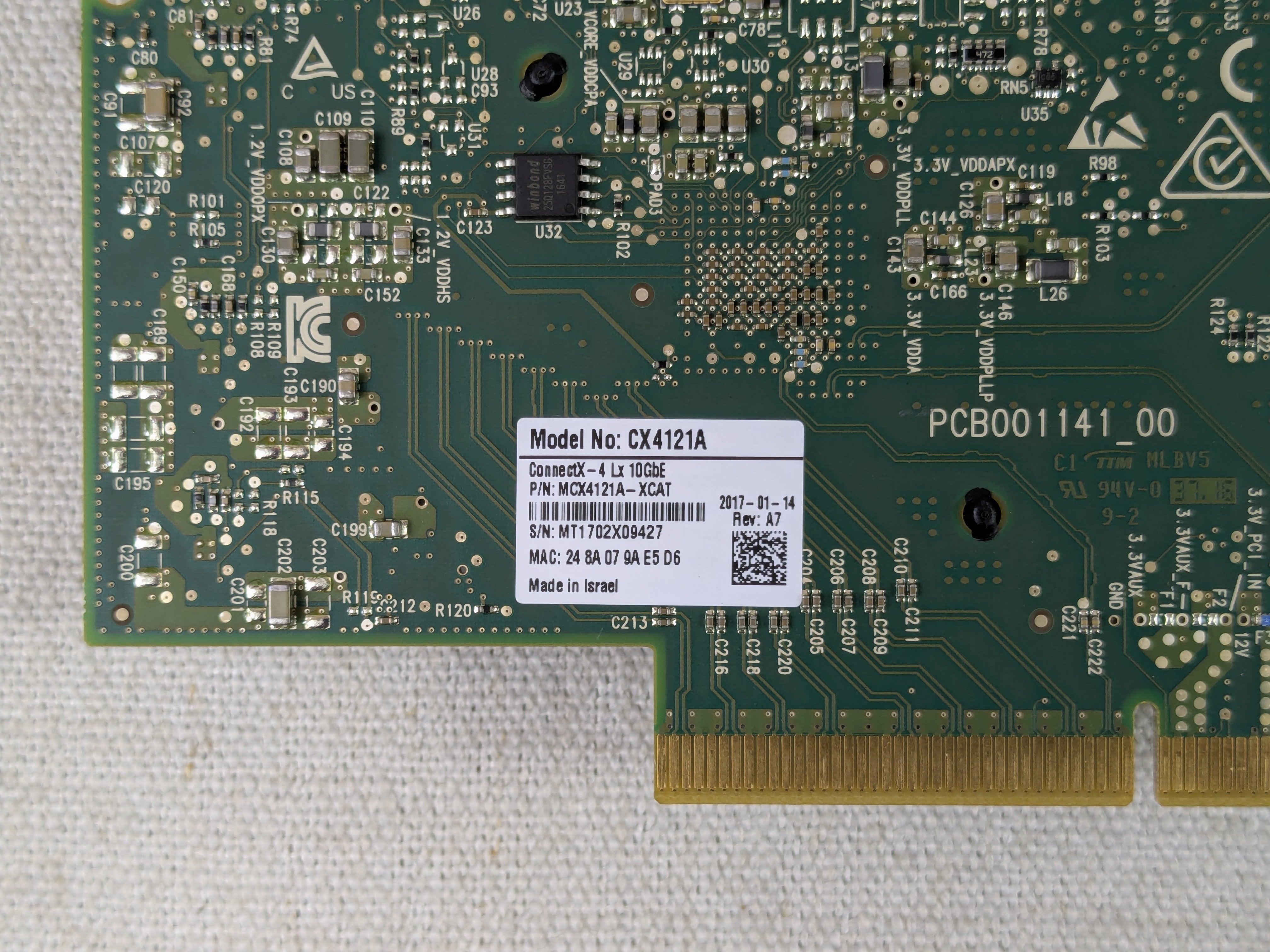 Mellanox MCX4121A-XCAT ConnectX-4 Dual Port 10G SFP+ Network Adapter Full Height
