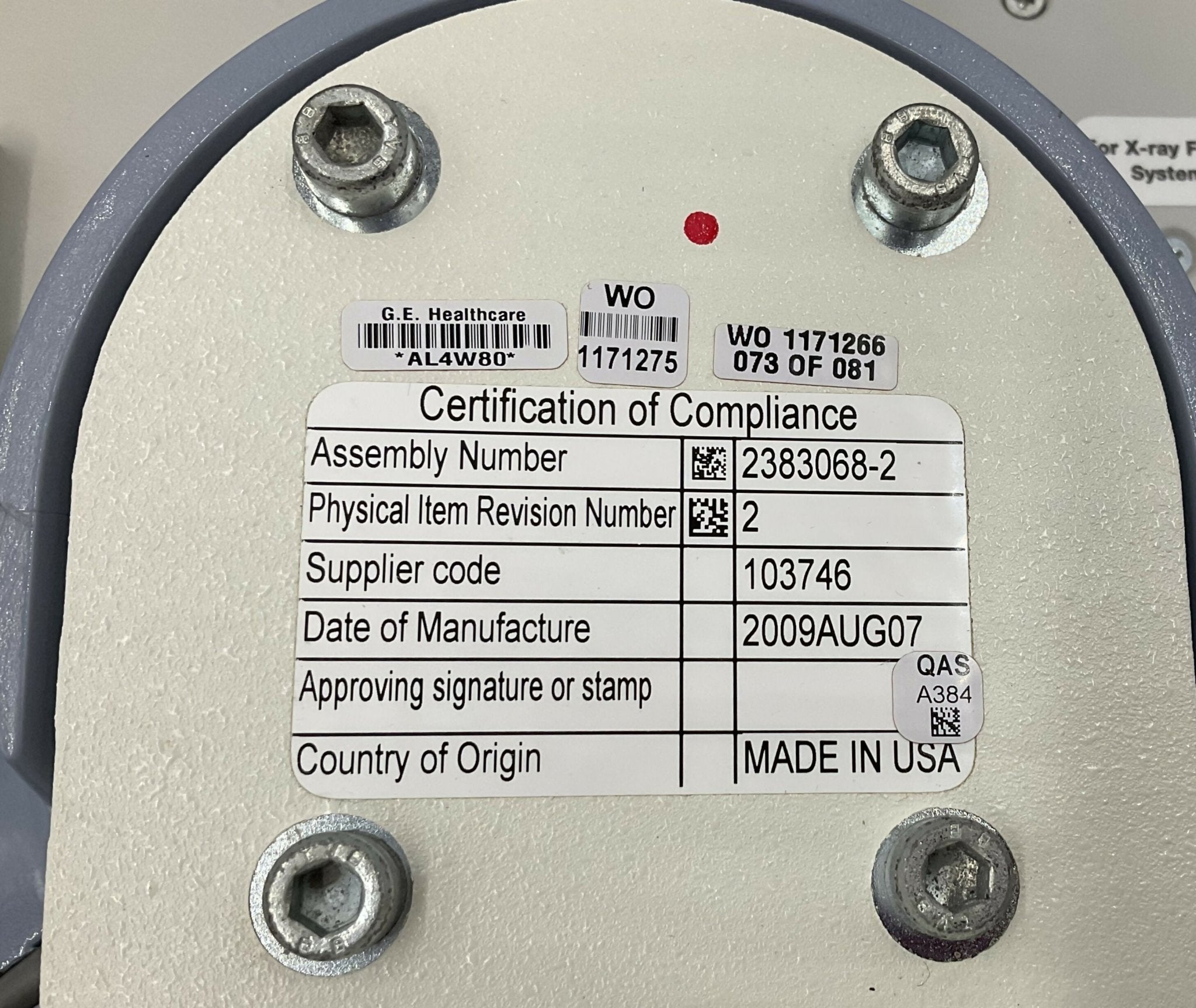 FALCON OTS UIF CONSOLE (2383068-2 GE